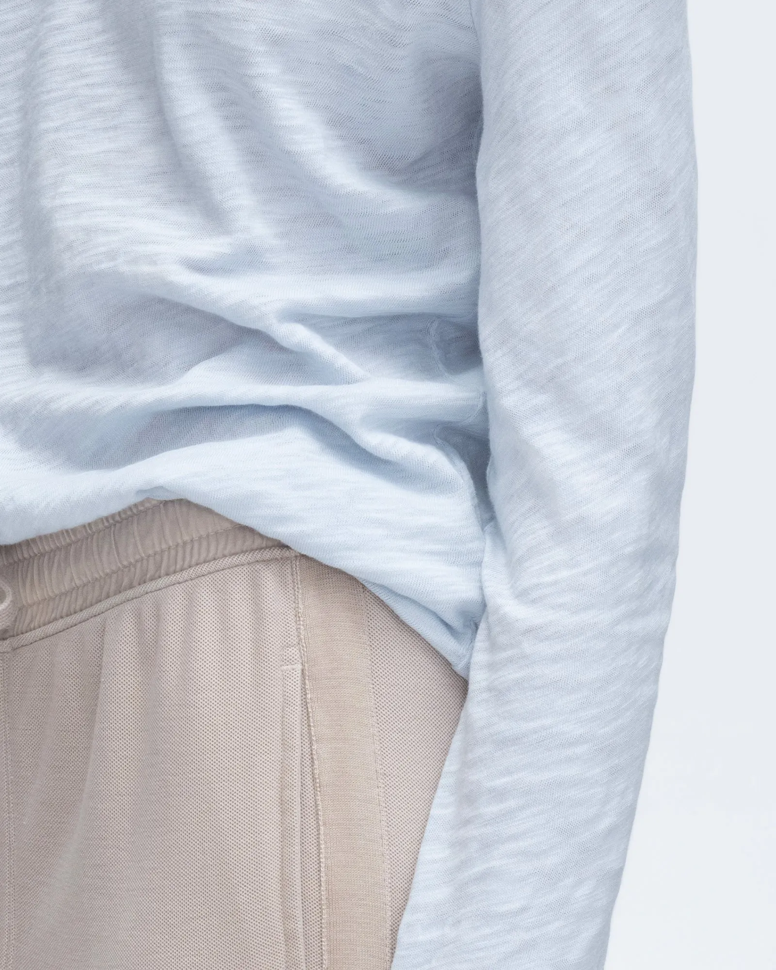 Slub Jersey Long Sleeve Destroyed Crew - Powder Blue sold by ATM product image thumbnail 4