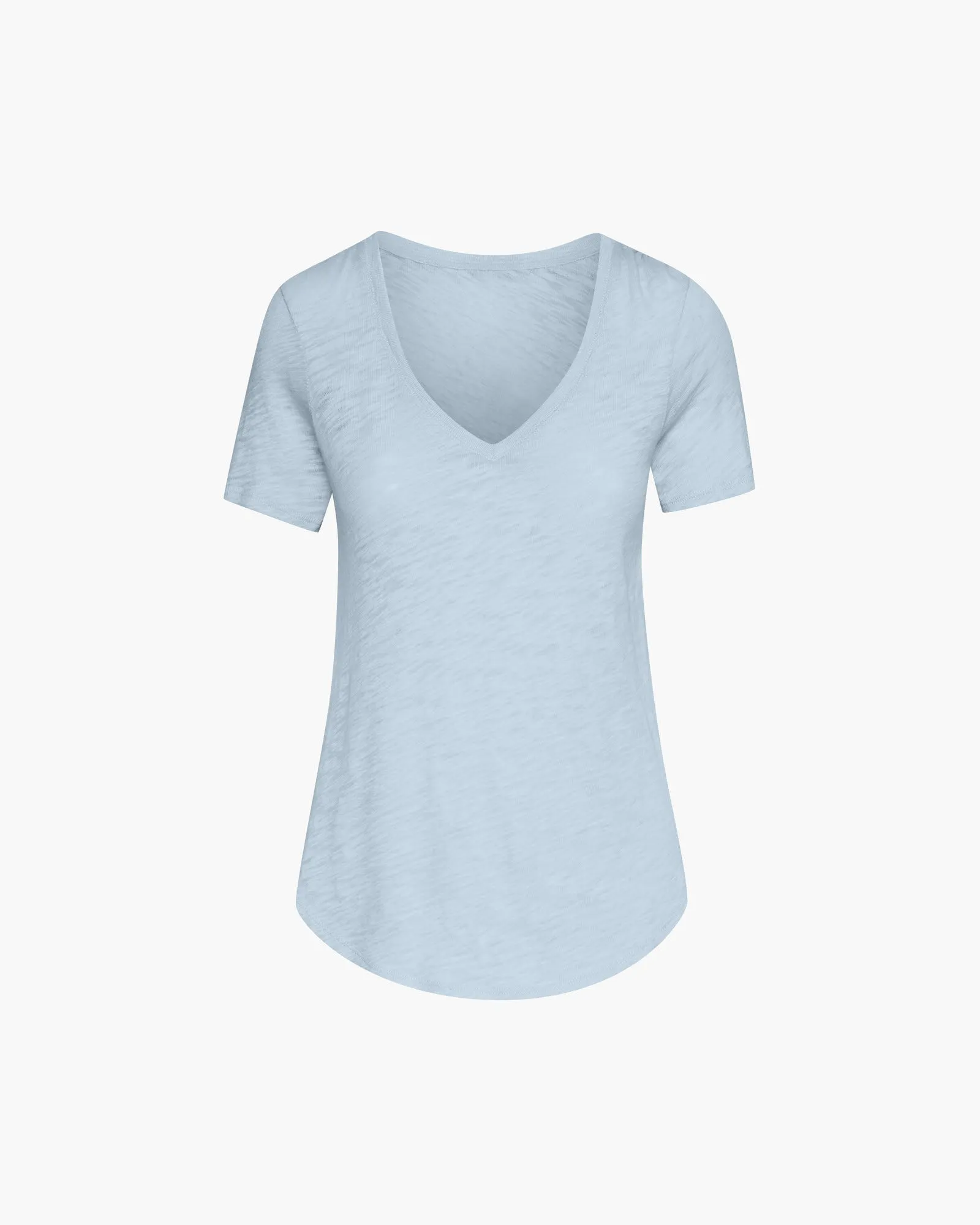 Slub Jersey Classic Short Sleeve V-Neck Tee - Powder Blue sold by ATM product image thumbnail 5
