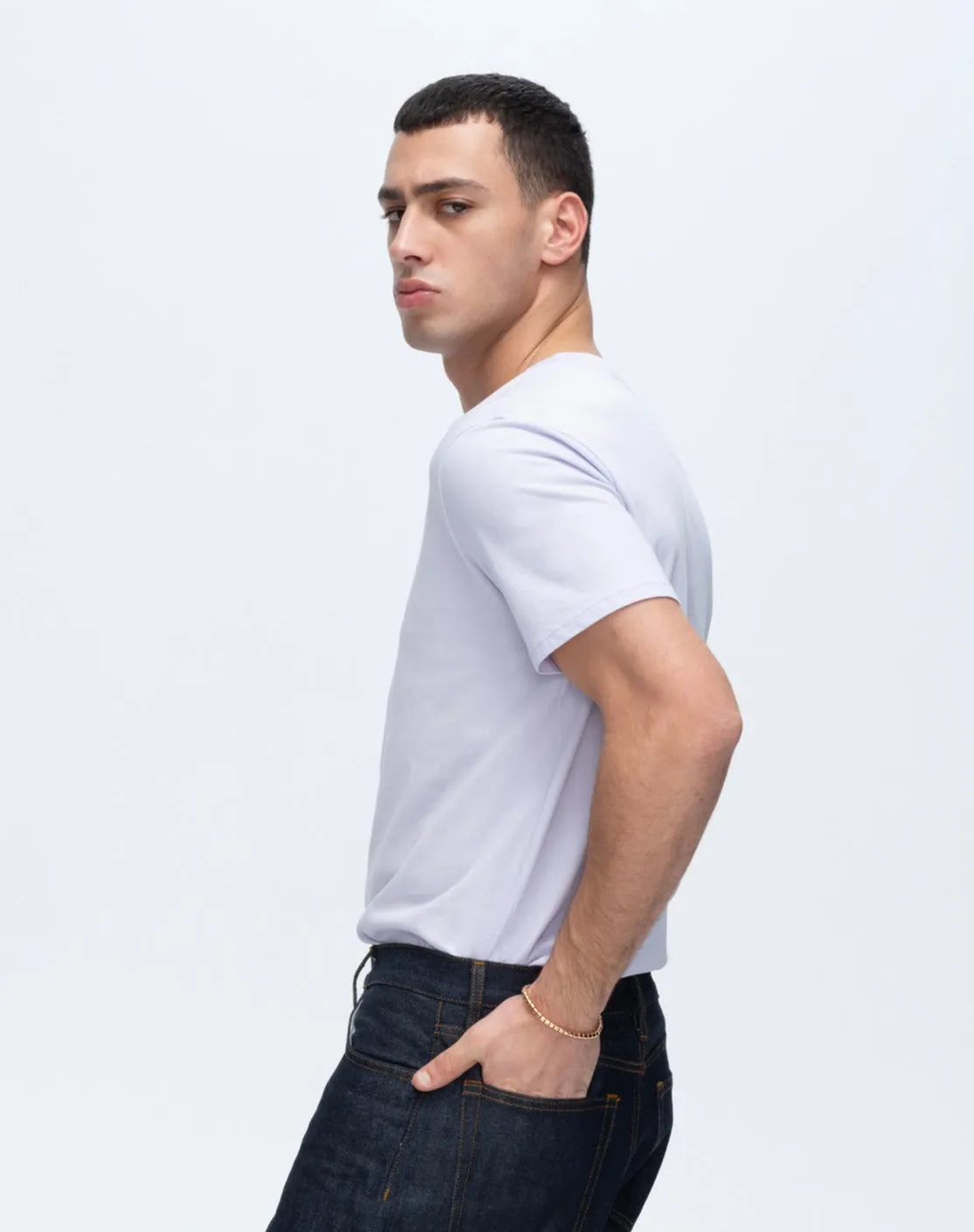 Classic Jersey Short Sleeve Crew Neck Tee - French Lavender sold by ATM Anthony Thomas Melillo product image thumbnail 2