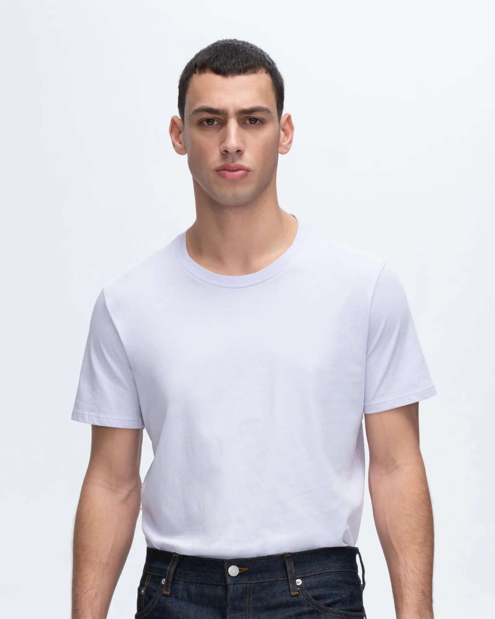 Classic Jersey Short Sleeve Crew Neck Tee - French Lavender sold by ATM Anthony Thomas Melillo product image thumbnail 4