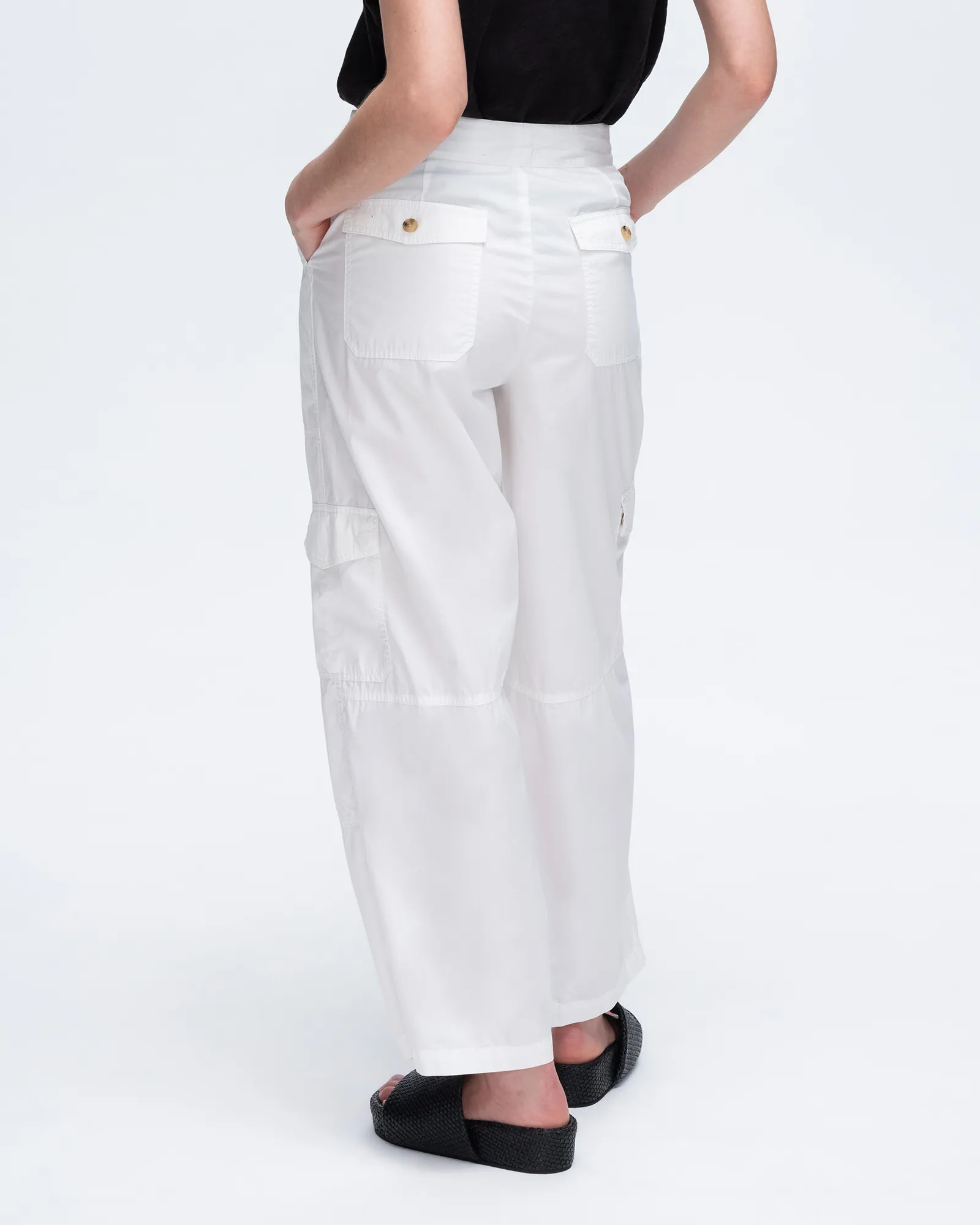 Cotton Poplin Cargo Pants - White sold by ATM Anthony Thomas Melillo product image thumbnail 3