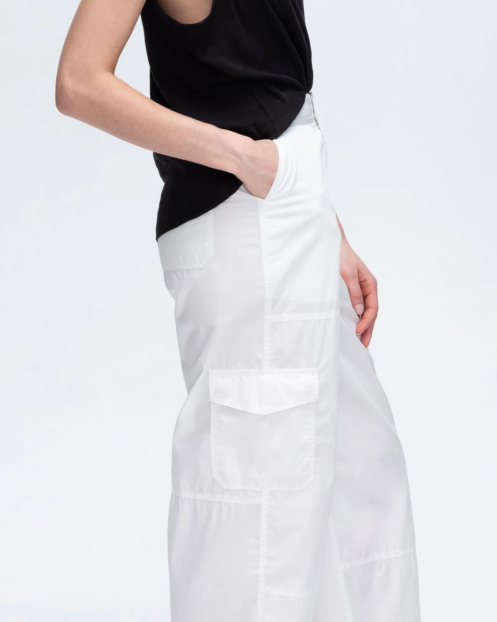 Cotton Poplin Cargo Pants - White sold by ATM Anthony Thomas Melillo product image thumbnail 2