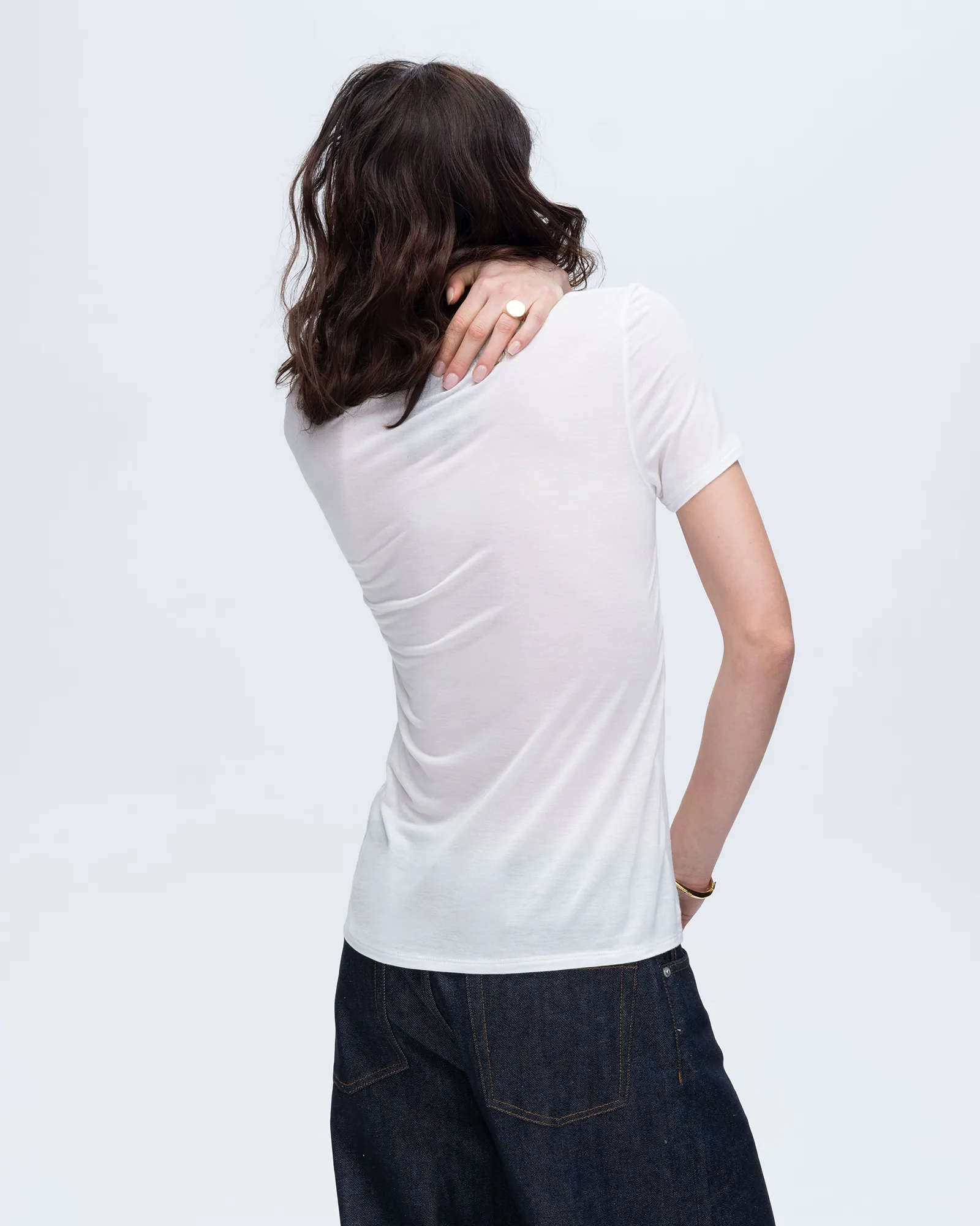 Modal Jersey Short Sleeve Henley - White sold by ATM product image thumbnail 3