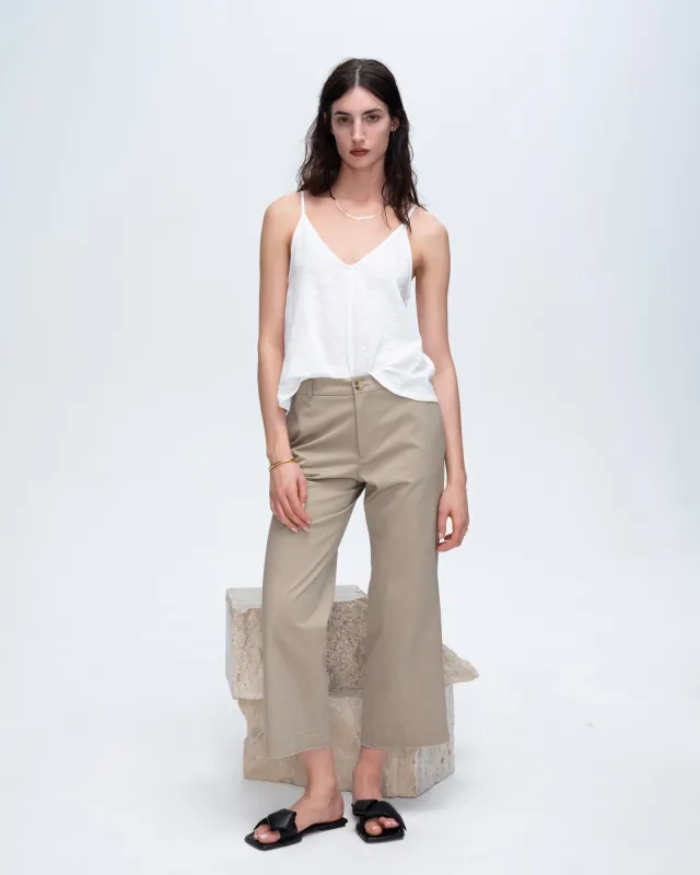 Slub Jersey Exposed Seam Tank Top - White sold by ATM Anthony Thomas Melillo