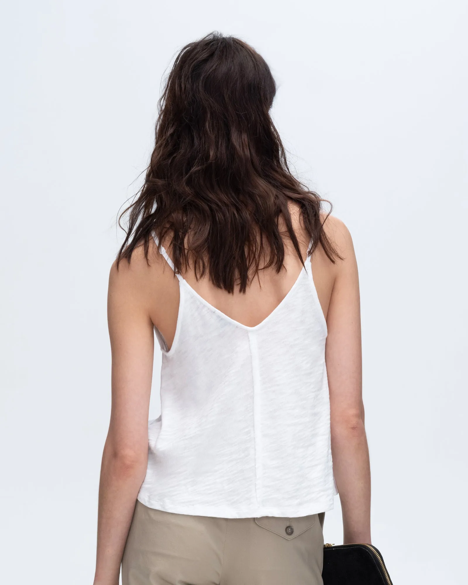 Slub Jersey Exposed Seam Tank Top - White sold by ATM Anthony Thomas Melillo product image thumbnail 3