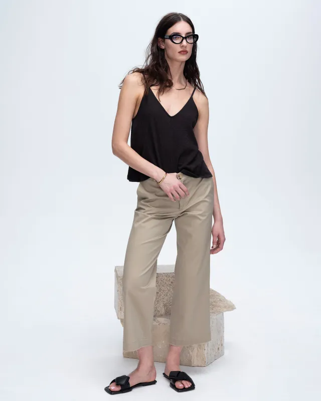 Slub Jersey Exposed Seam Tank Top - Black sold by ATM Anthony Thomas Melillo