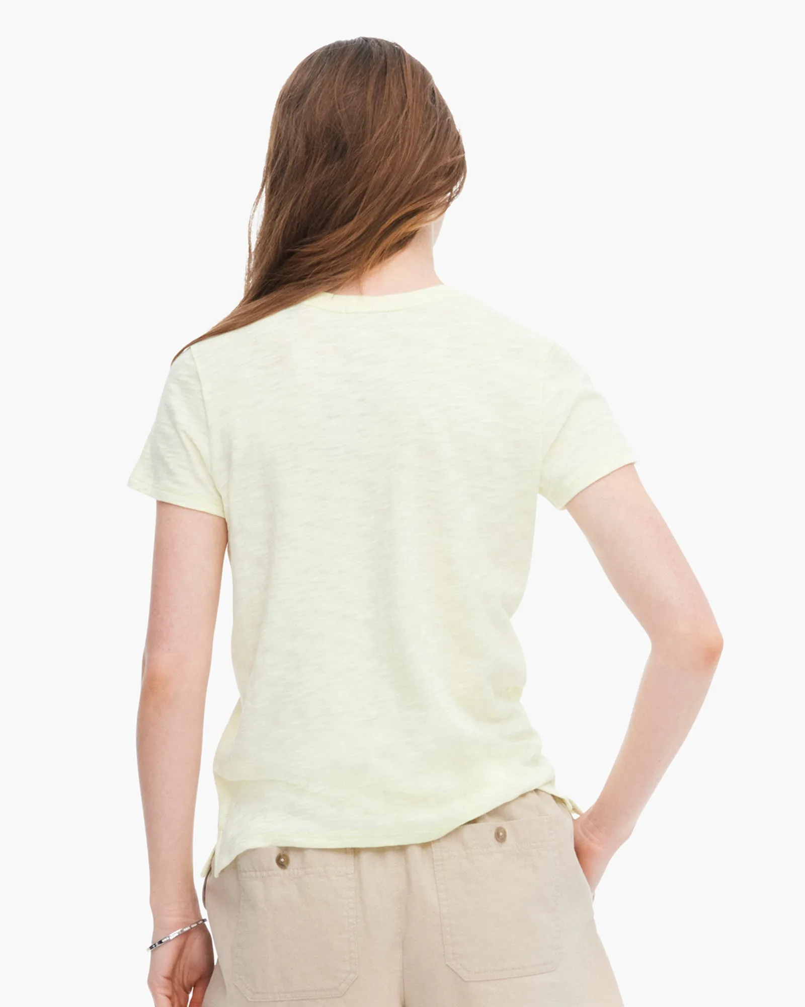 Slub Jersey Schoolboy Crew Neck Tee - Tender Yellow sold by ATM product image thumbnail 3