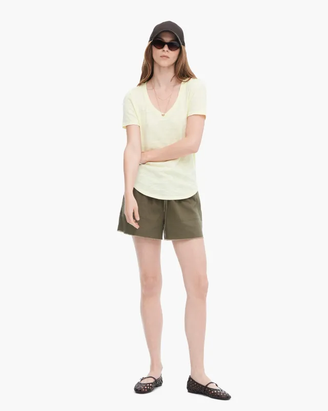 Slub Jersey Classic Short Sleeve V-Neck Tee - Tender Yellow sold by ATM