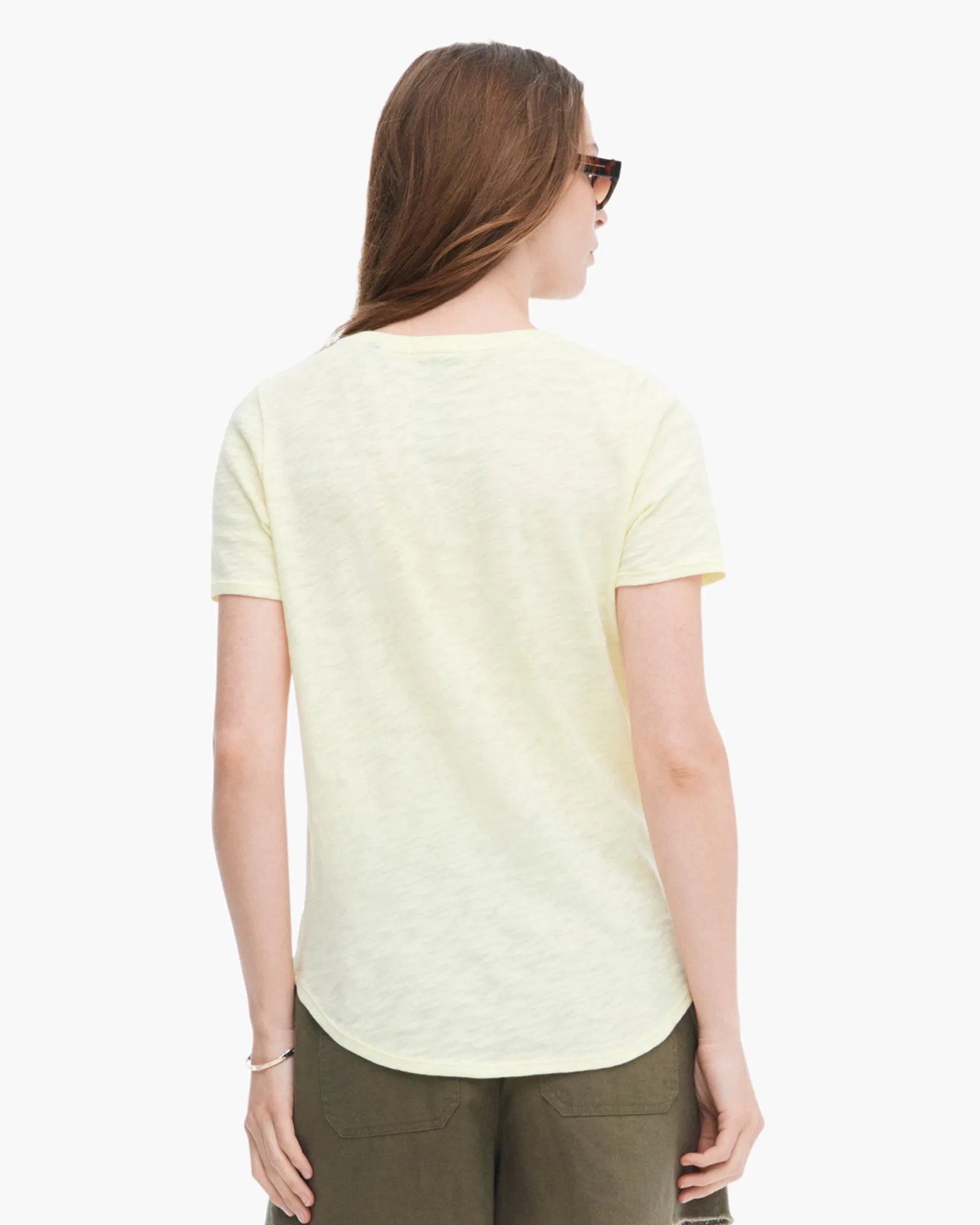 Slub Jersey Classic Short Sleeve V-Neck Tee - Tender Yellow sold by ATM product image thumbnail 3