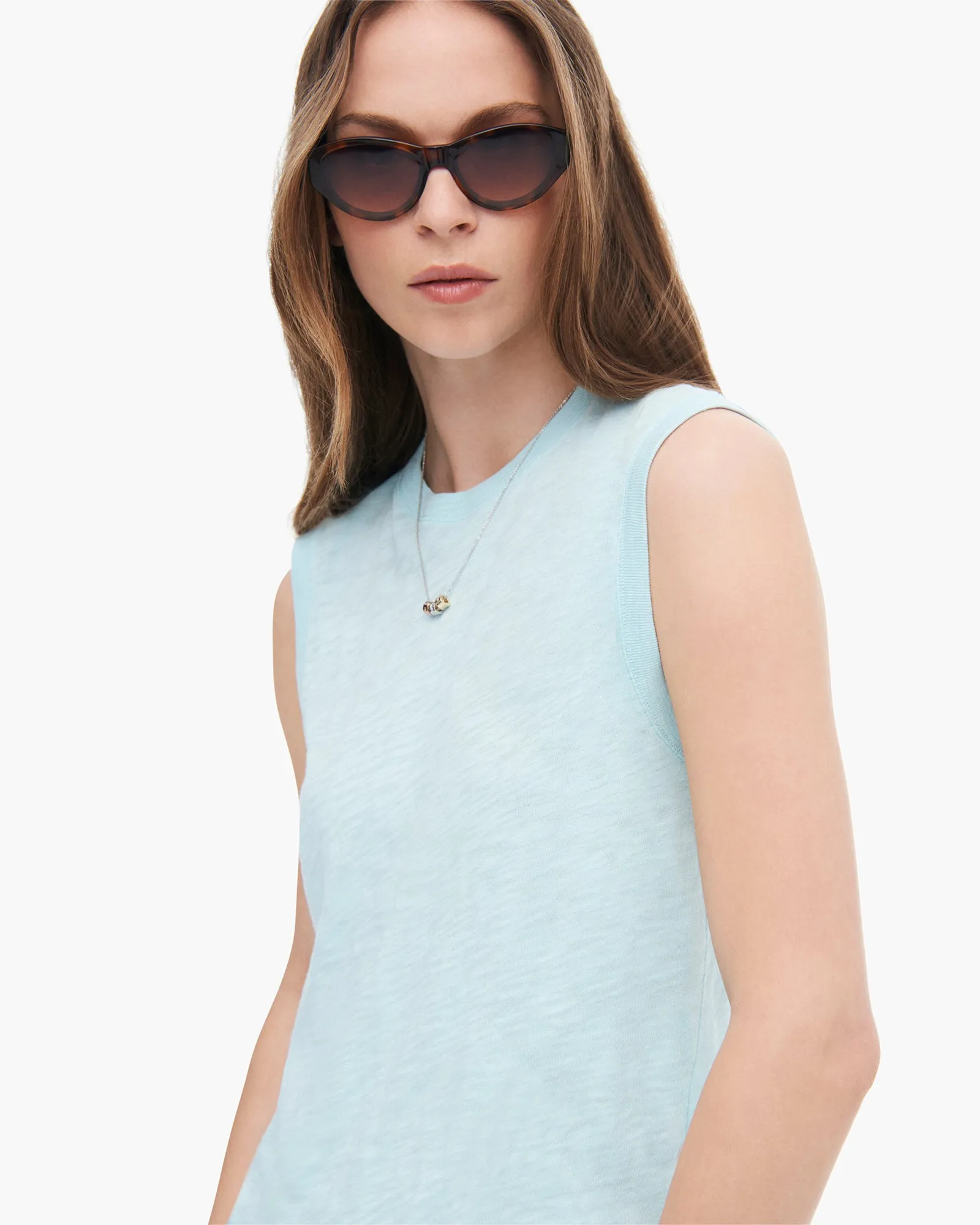 Slub Jersey Sleeveless Schoolboy - Ocean Blue sold by ATM product image thumbnail 4