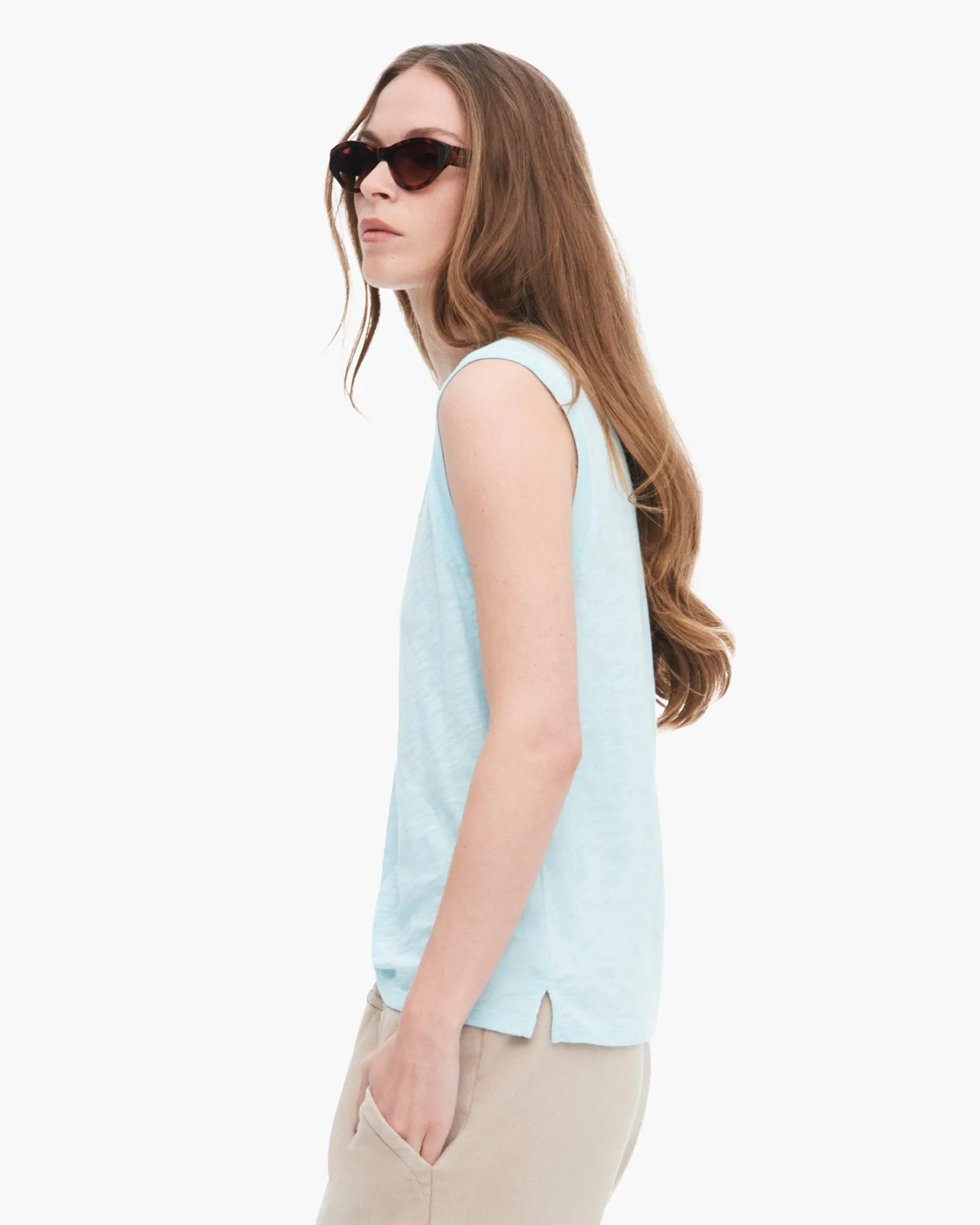 Slub Jersey Sleeveless Schoolboy - Ocean Blue sold by ATM product image thumbnail 2