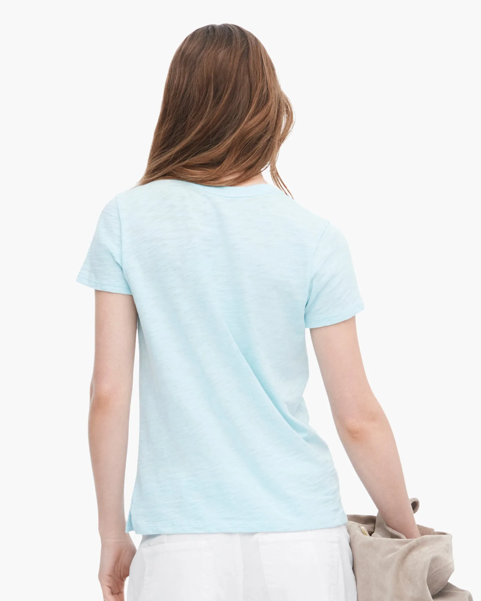 Slub Jersey Schoolboy Crew Neck Tee - Ocean Blue sold by ATM product image thumbnail 3