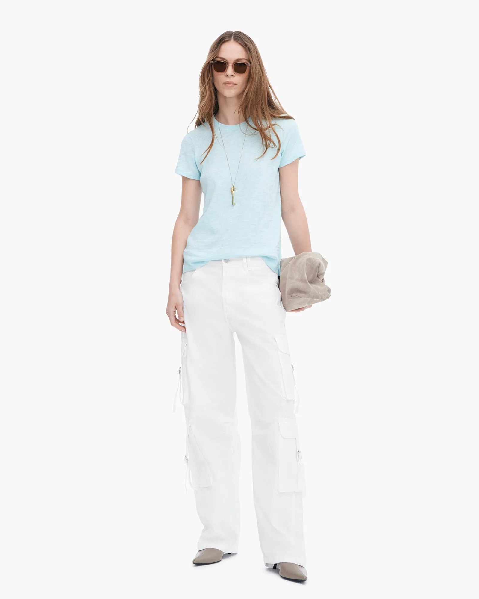 Slub Jersey Schoolboy Crew Neck Tee - Ocean Blue sold by ATM