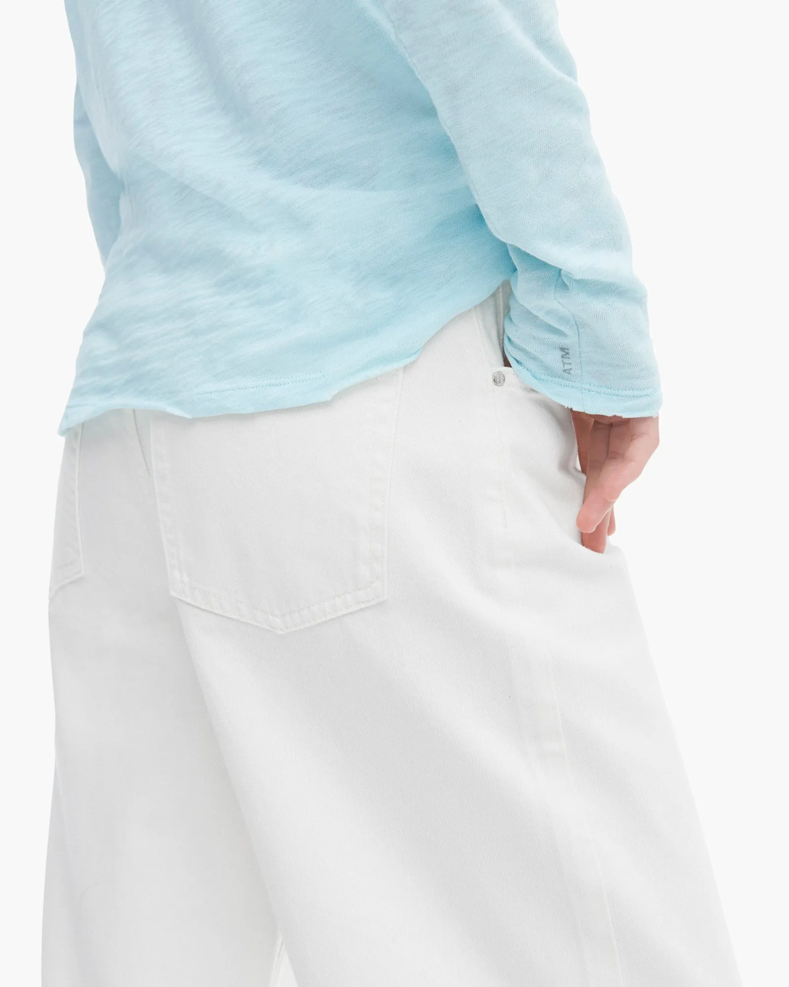 Slub Jersey Long Sleeve Destroyed Crew - Ocean Blue sold by ATM Anthony Thomas Melillo product image thumbnail 4