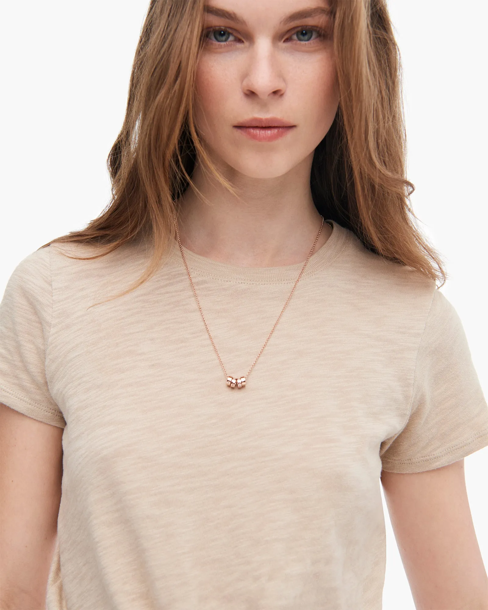 Slub Jersey Schoolboy Crew Neck Tee - Dune sold by ATM product image thumbnail 4