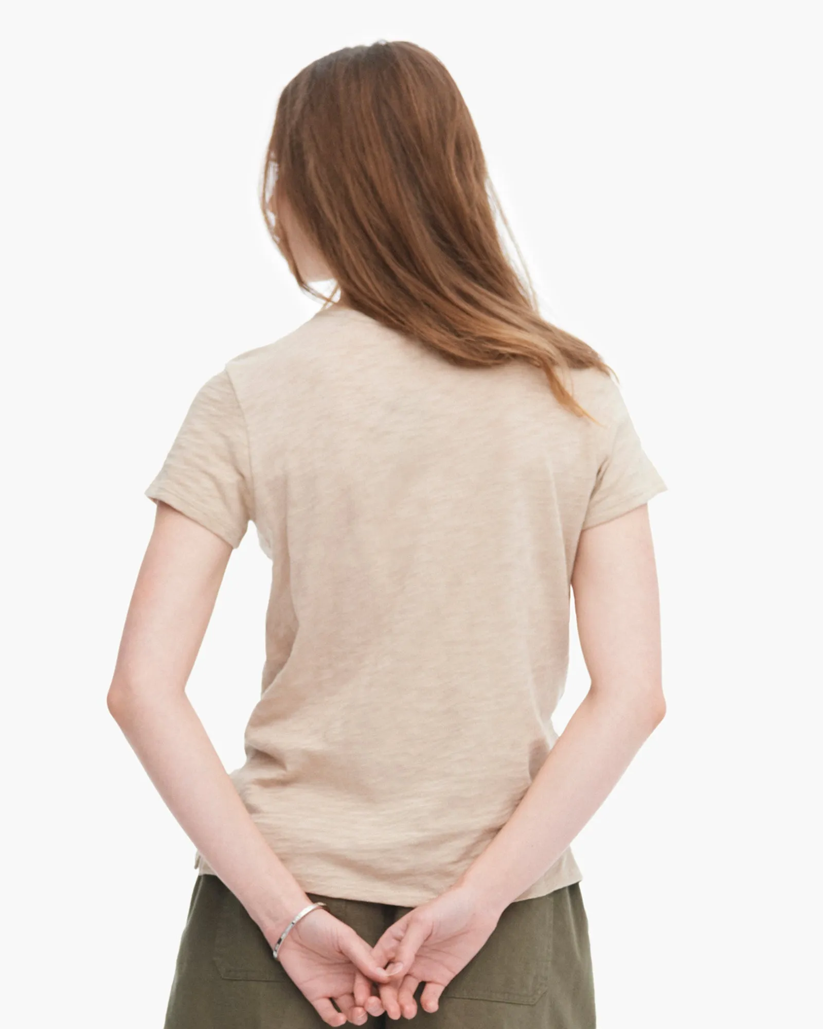 Slub Jersey Schoolboy Crew Neck Tee - Dune sold by ATM product image thumbnail 3