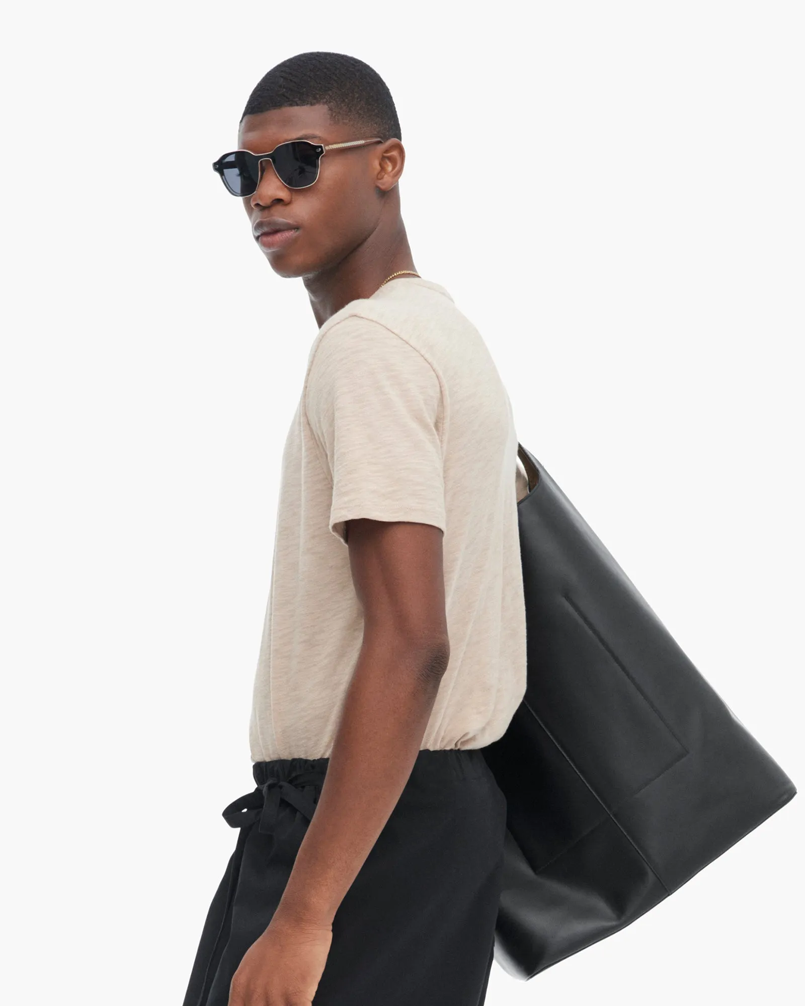 Slub Jersey Short Sleeve Crew Neck Tee - Dune sold by ATM product image thumbnail 2