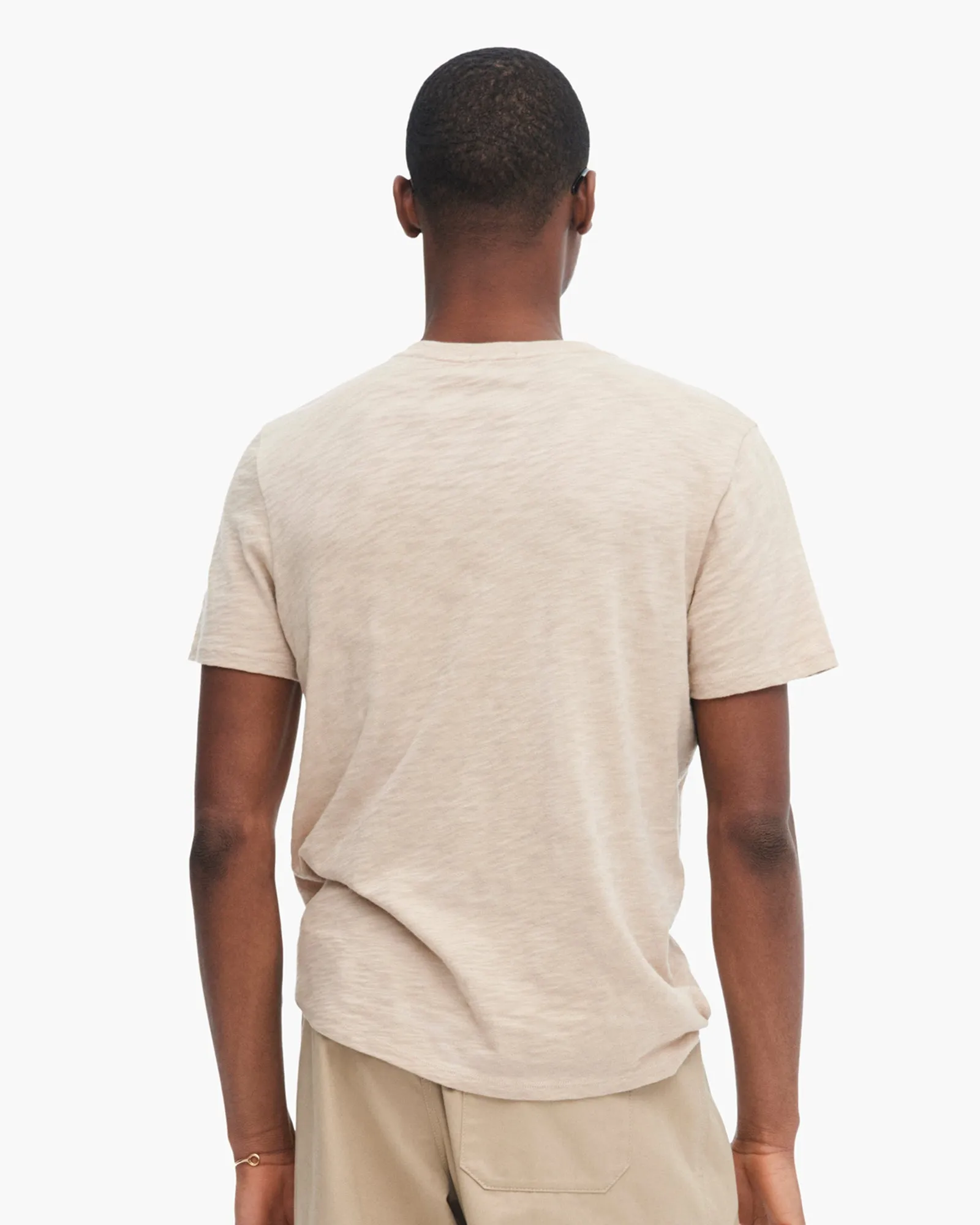 Slub Jersey V-Neck Tee - Dune sold by ATM product image thumbnail 3
