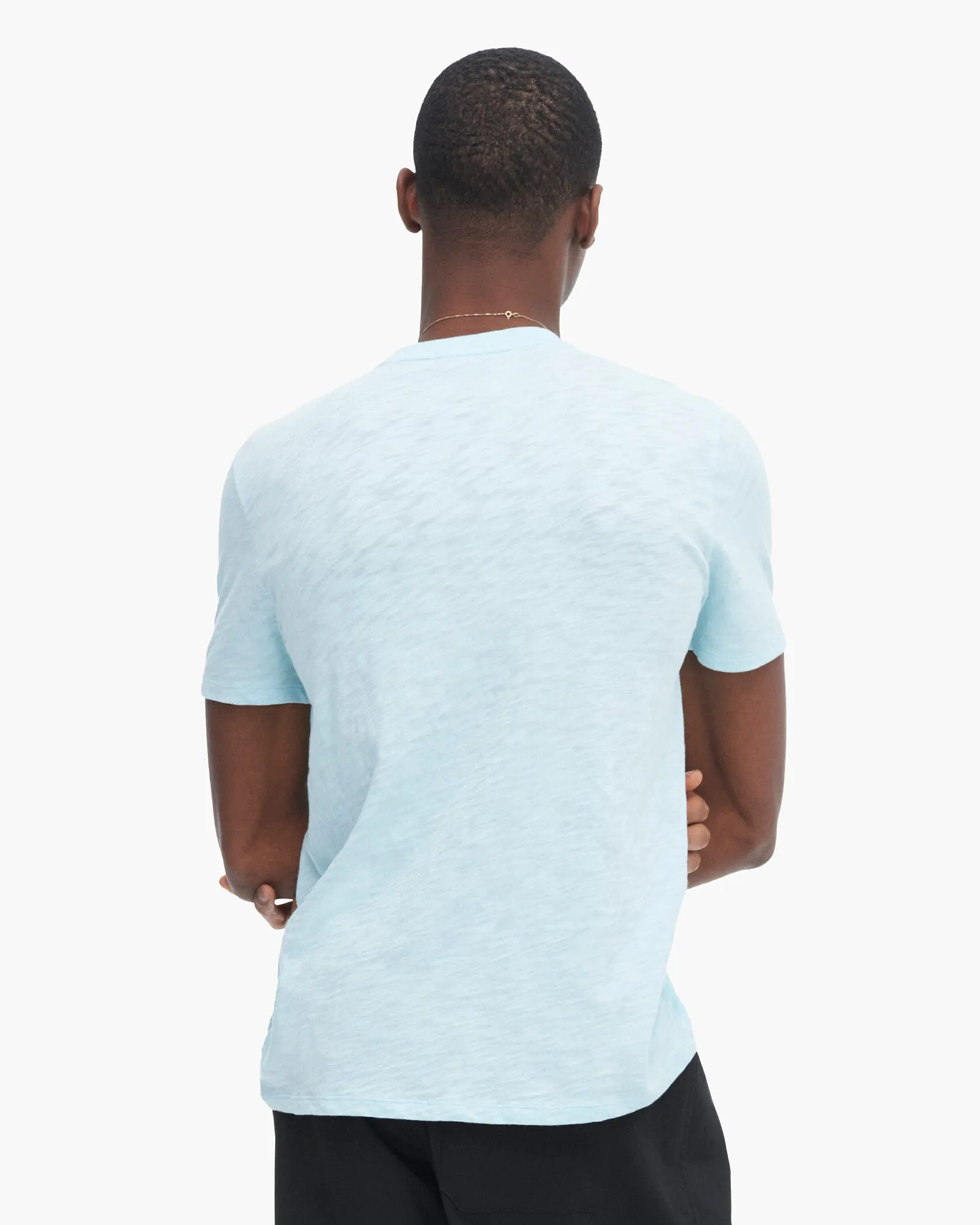 Slub Jersey V-Neck Tee - Ocean Blue sold by ATM product image thumbnail 3
