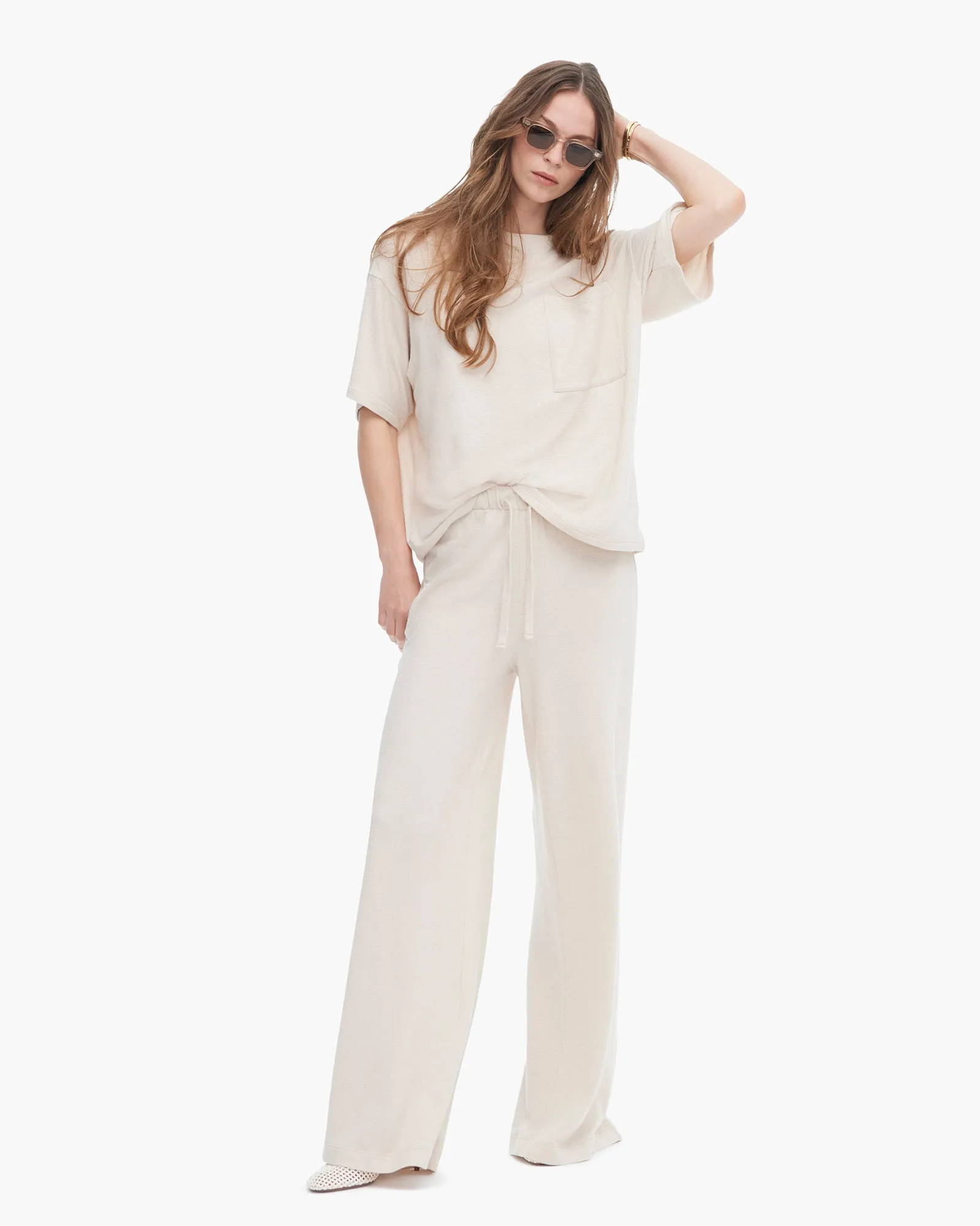 Loop Front Jersey Pull On Pant - Faded Dune sold by ATM