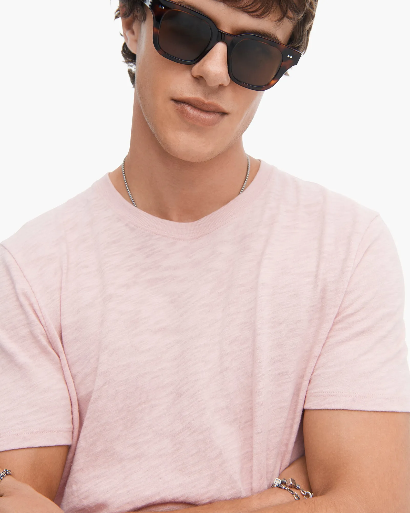 Slub Jersey Crew Neck Tee - English Rose sold by ATM product image thumbnail 4