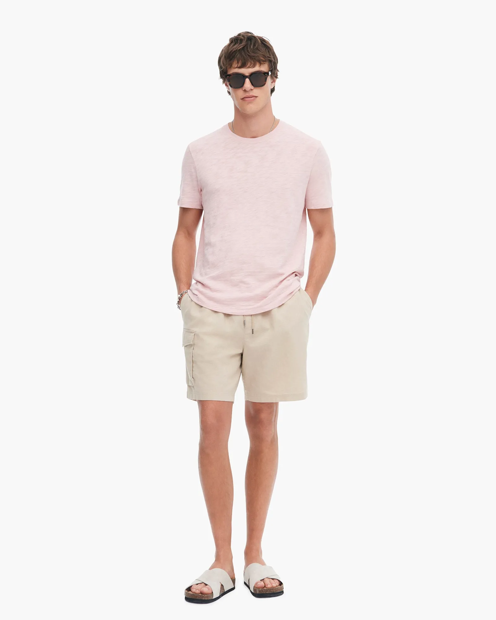 Slub Jersey Crew Neck Tee - English Rose sold by ATM