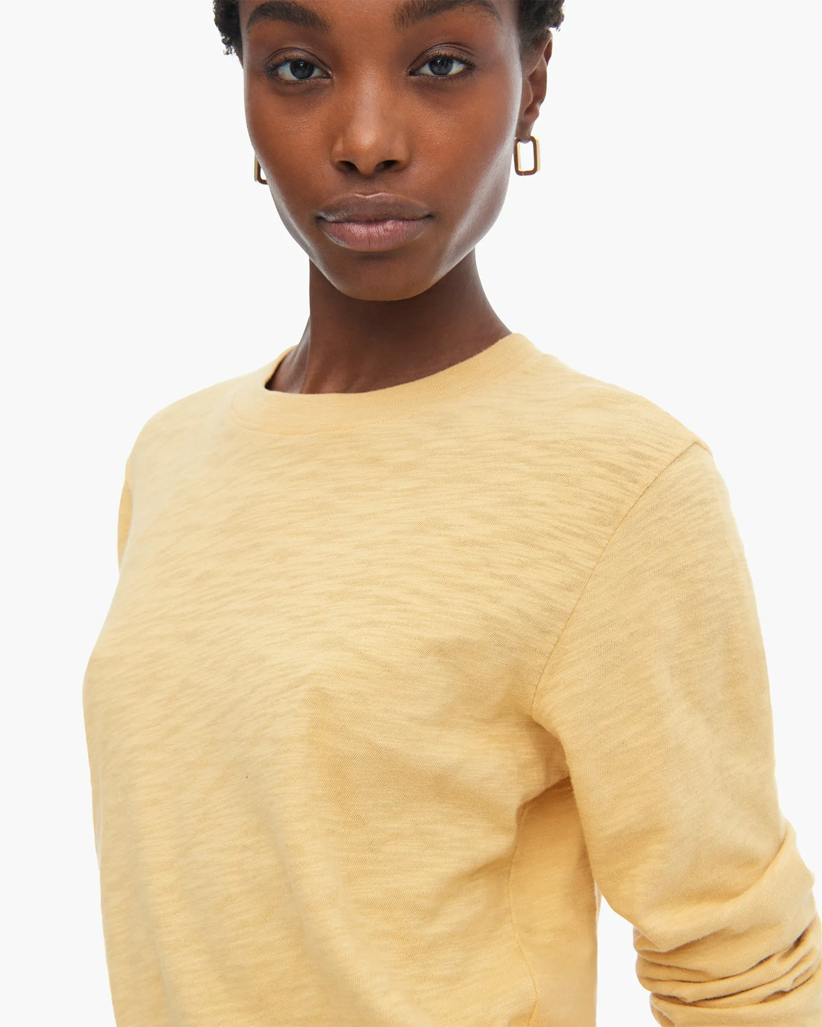 Slub Jersey Long Sleeve Crop Tee - Sunflower sold by ATM Anthony Thomas Melillo product image thumbnail 4