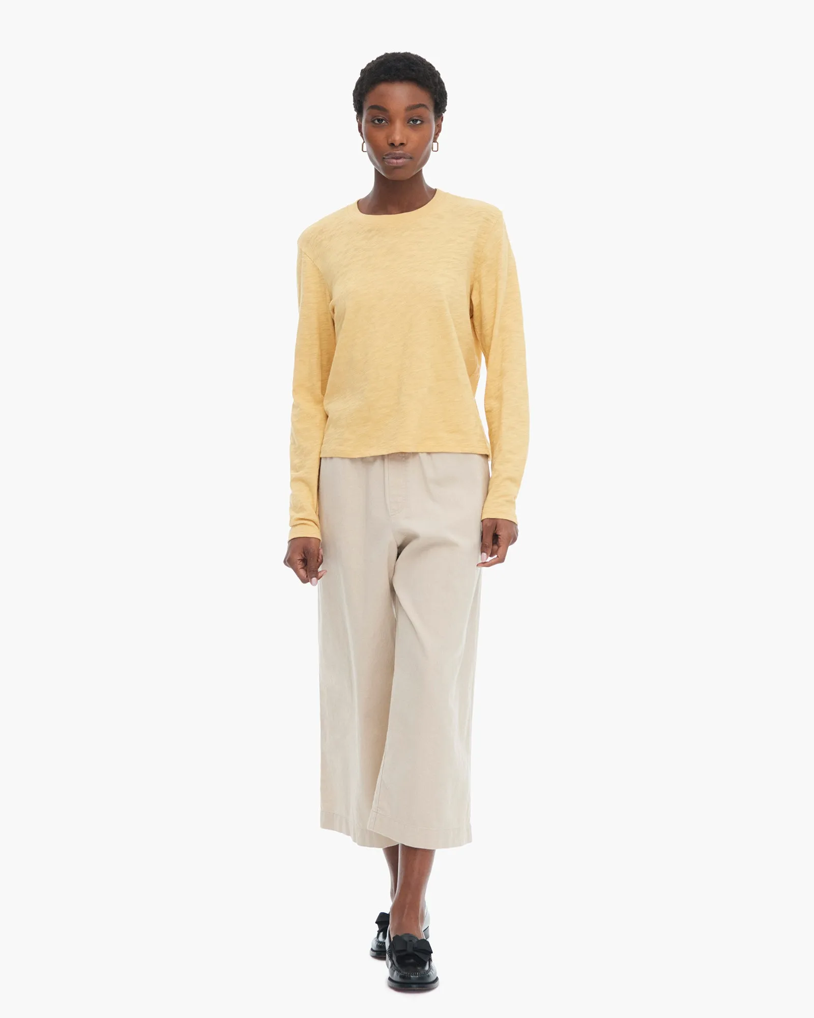 Slub Jersey Long Sleeve Crop Tee - Sunflower sold by ATM Anthony Thomas Melillo product image thumbnail 2