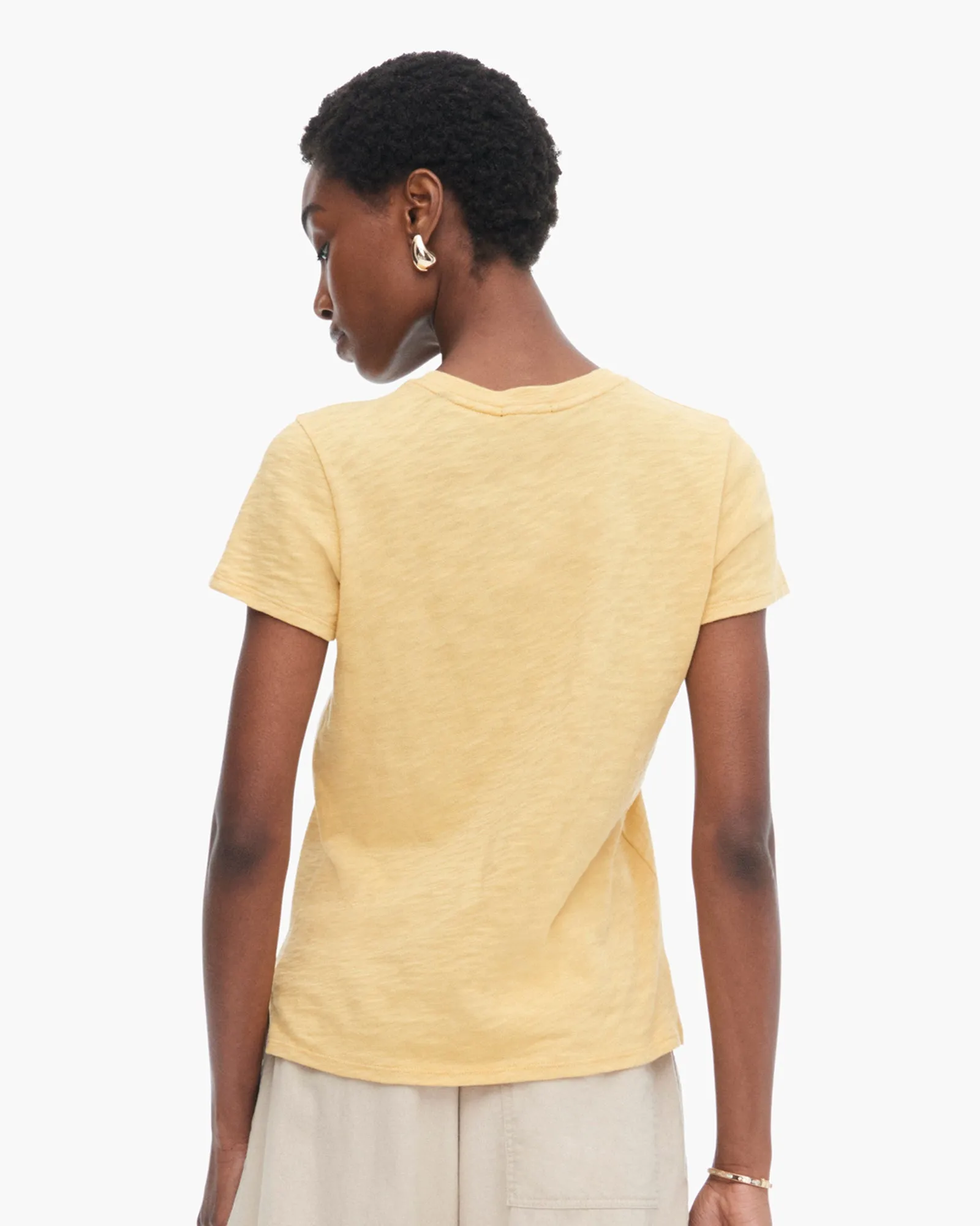 Slub Jersey Schoolboy Crew Neck Tee - Sunflower sold by ATM product image thumbnail 3