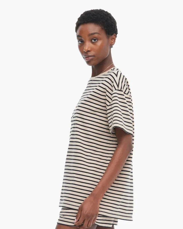 Heavyweight Jersey Oversized Short Sleeve Crew Neck Tee - Dune-Black sold by ATM Anthony Thomas Melillo