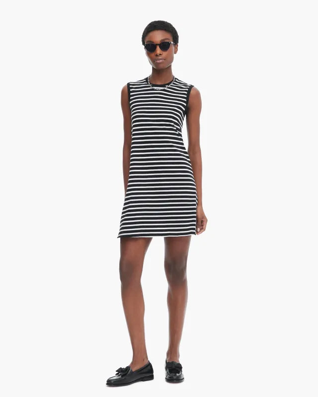 Classic Jersey Sleeveless Dress - Black-White sold by ATM Anthony Thomas Melillo