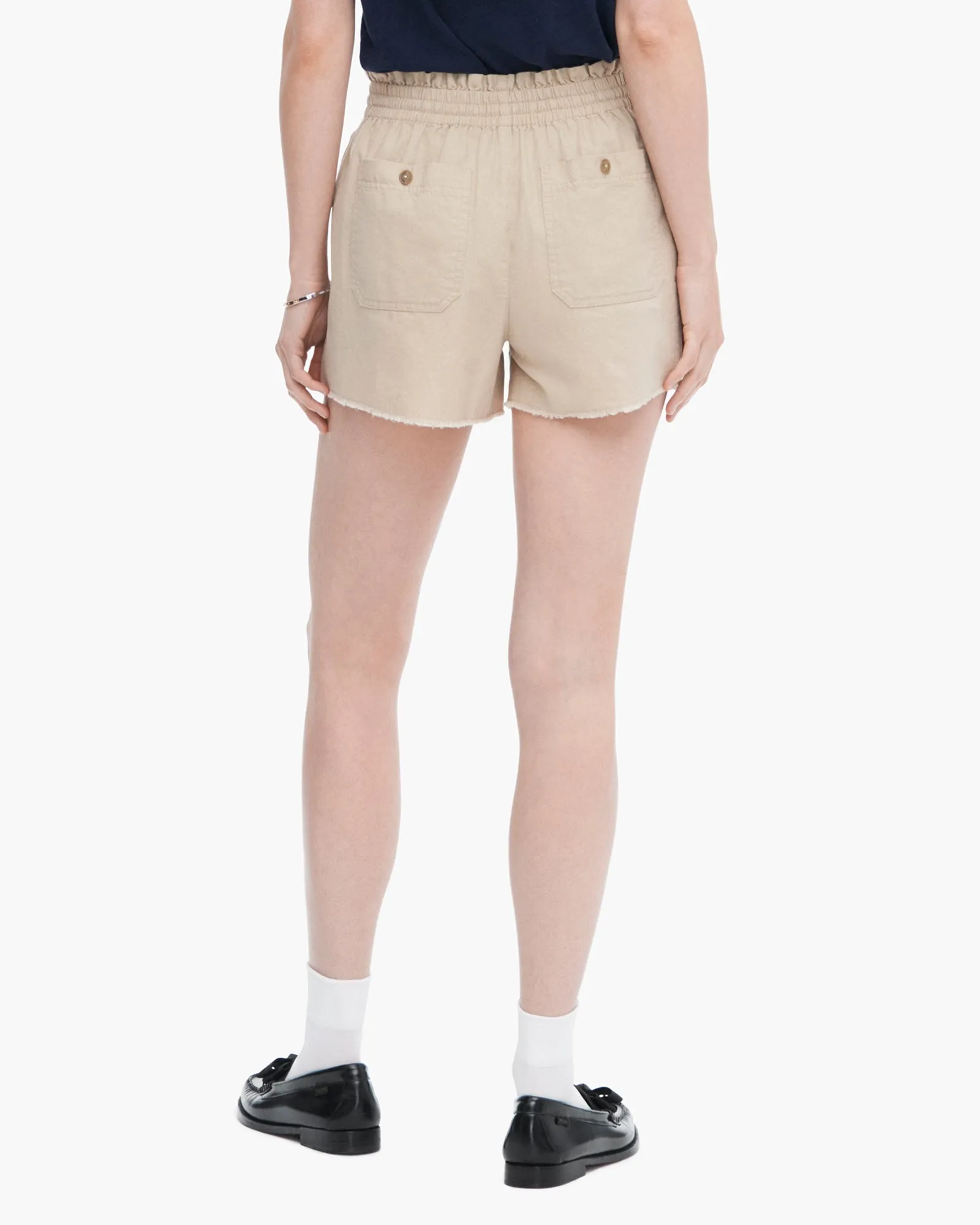 Linen Wash Pull-On Shorts - Dune sold by ATM Anthony Thomas Melillo product image thumbnail 3