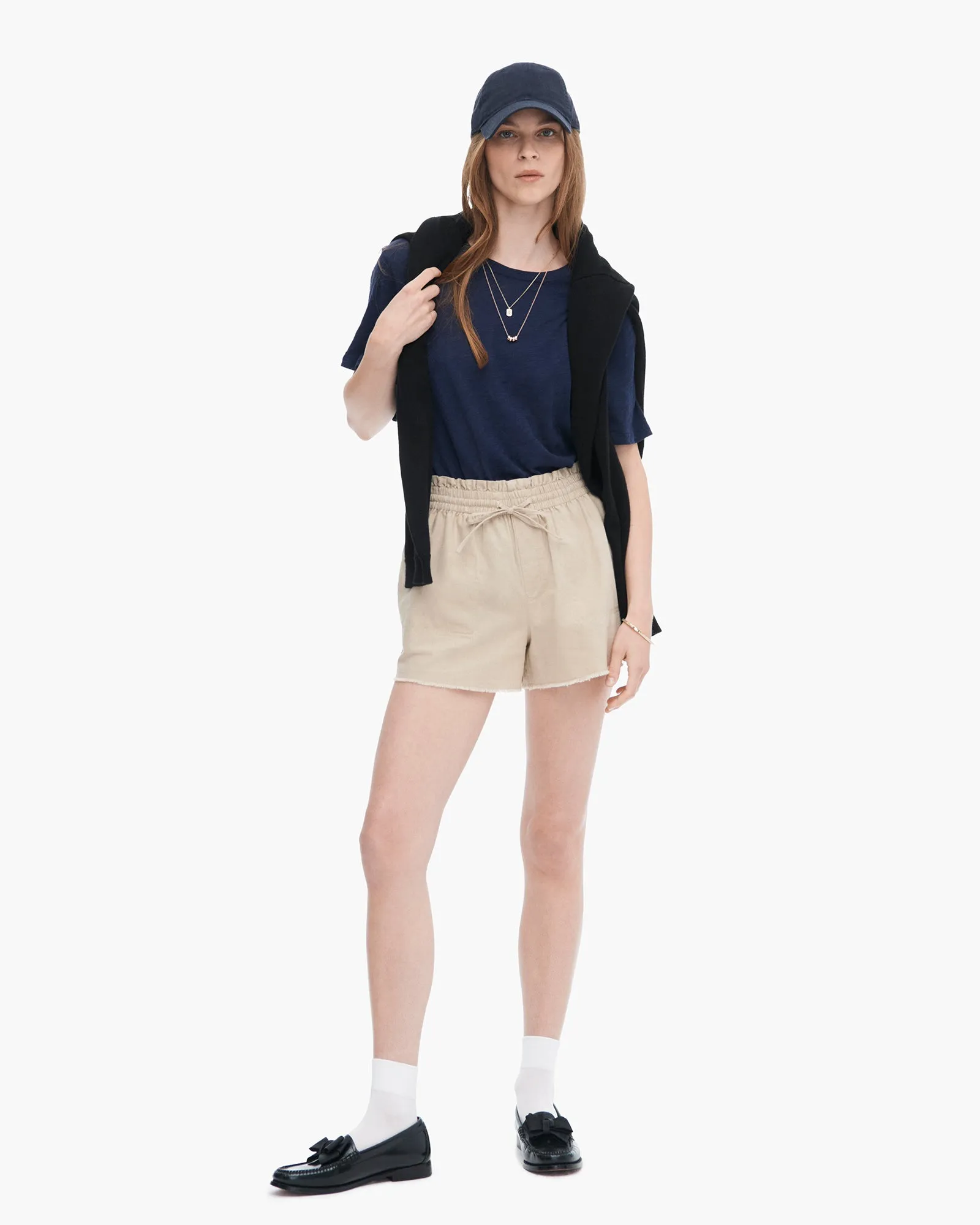 Linen Wash Pull-On Shorts - Dune sold by ATM Anthony Thomas Melillo