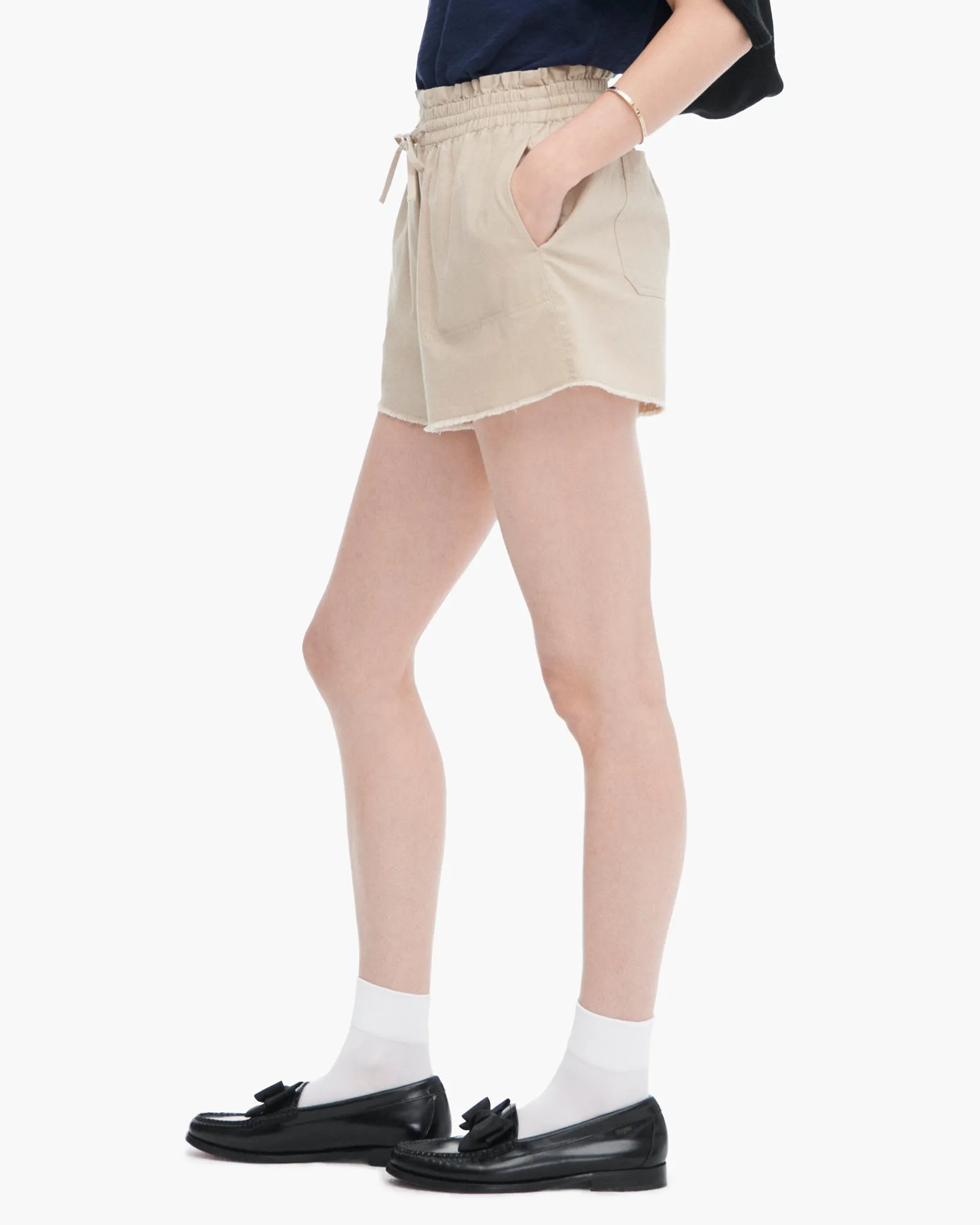 Linen Wash Pull-On Shorts - Dune sold by ATM Anthony Thomas Melillo product image thumbnail 2