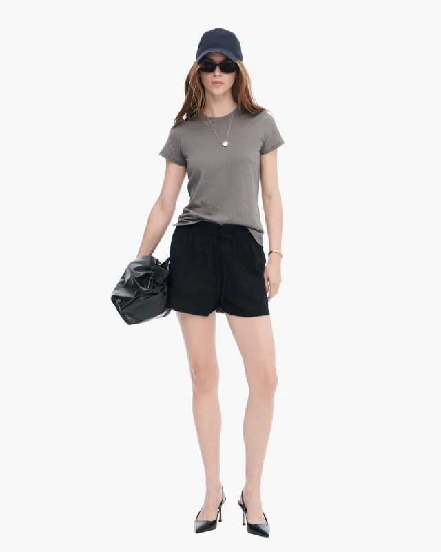 Linen Wash Pull-On Shorts - Black sold by ATM Anthony Thomas Melillo