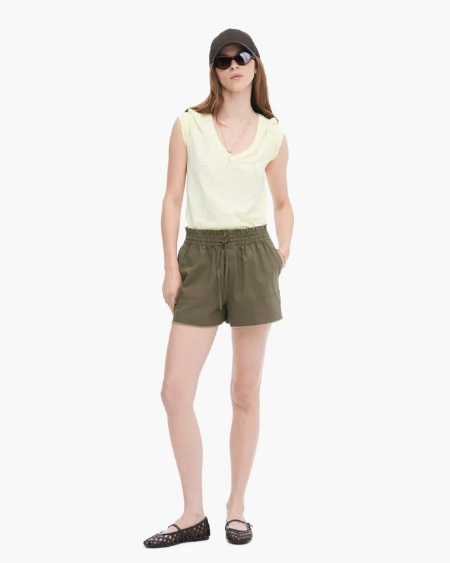 Linen Wash Pull-On Shorts - Army sold by ATM Anthony Thomas Melillo