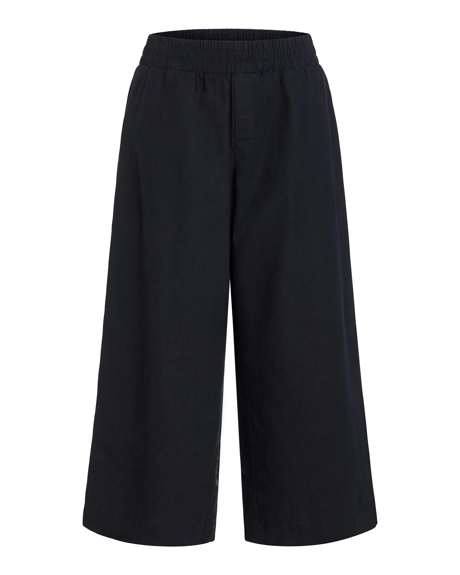 Linen Wash Cropped Wide Leg Pants - Black sold by ATM Anthony Thomas Melillo product image thumbnail 5