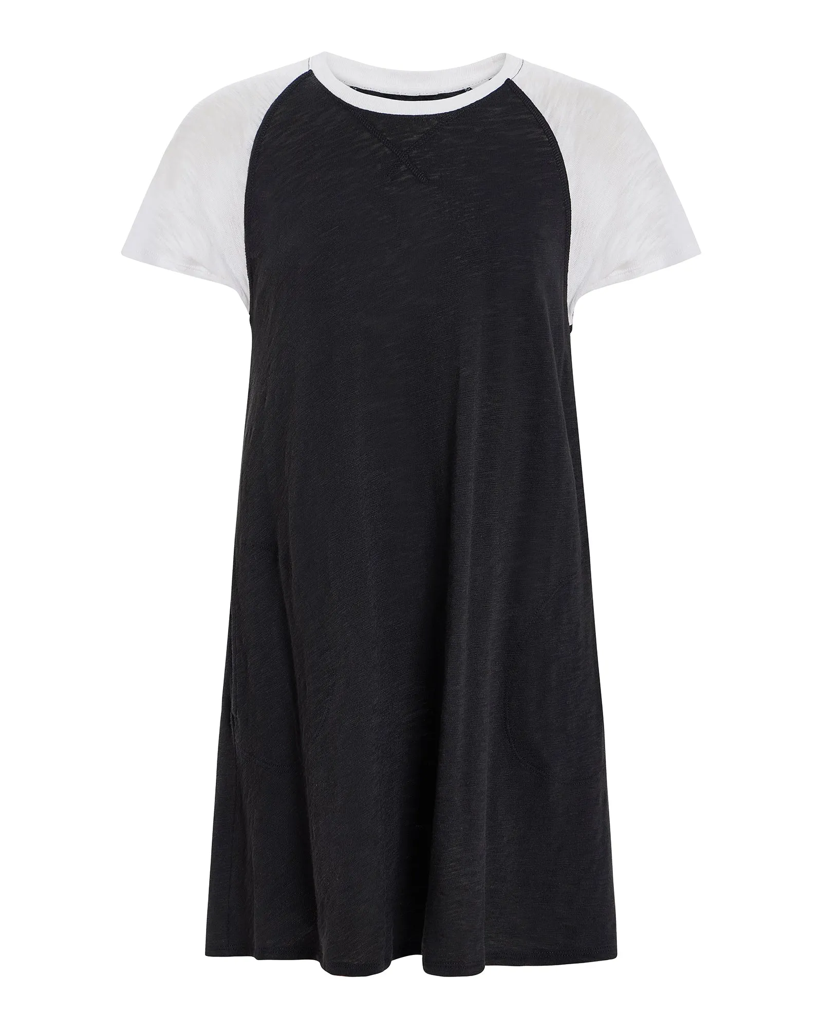 Slub Jersey Short Sleeve Baseball Dress - Black-White sold by ATM Anthony Thomas Melillo product image thumbnail 5