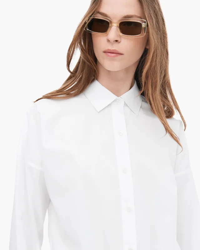 Cotton Poplin Boyfriend Shirt - White sold by ATM Anthony Thomas Melillo