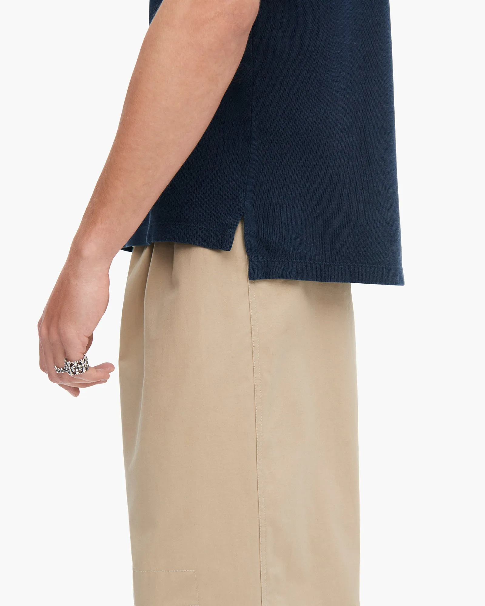 Pique with Sun Bleach Short Sleeve Crew Neck - Dark Navy sold by ATM product image thumbnail 4