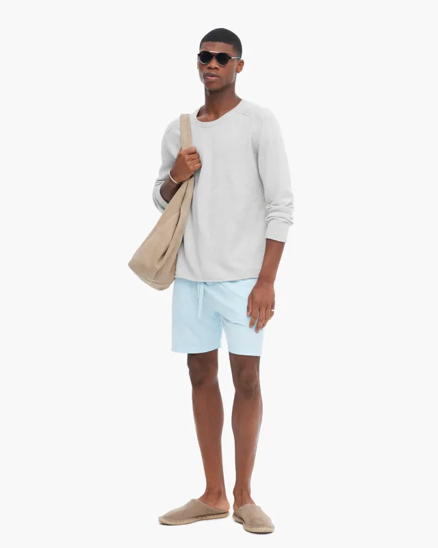 Cotton Cashmere Saddle Shoulder Crew Neck Sweater - H. Silver sold by ATM Anthony Thomas Melillo
