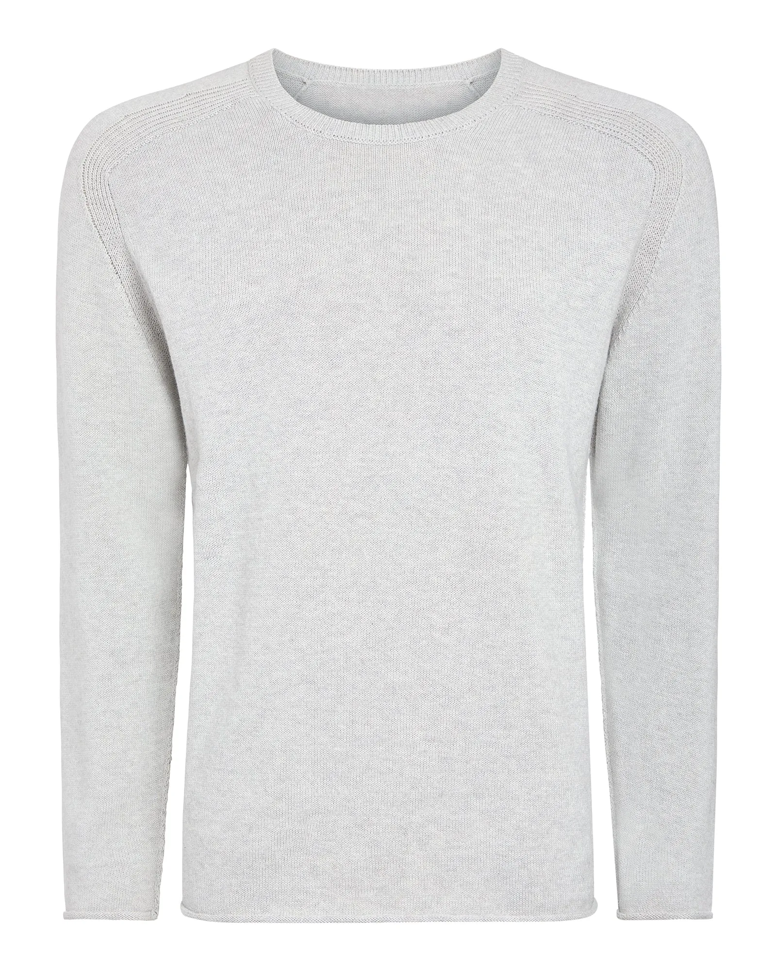 Cotton Cashmere Saddle Shoulder Crew Neck Sweater - H. Silver sold by ATM product image thumbnail 5