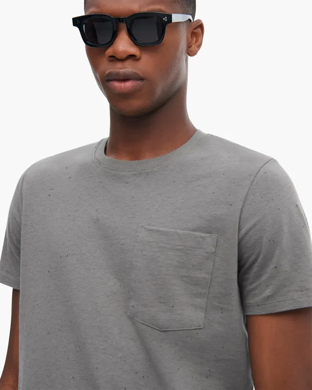 Donegal Jersey Short Sleeve Pocket Tee - Steel sold by ATM