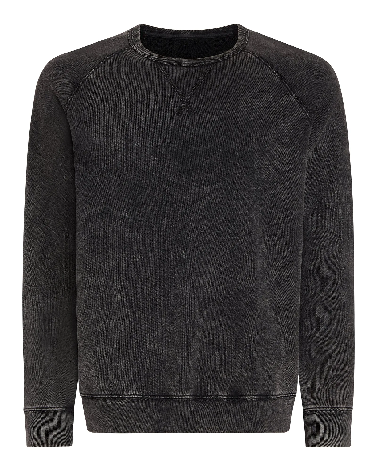 French Terry with Pigment Wash Crew Neck Pullover - Black sold by ATM product image thumbnail 5