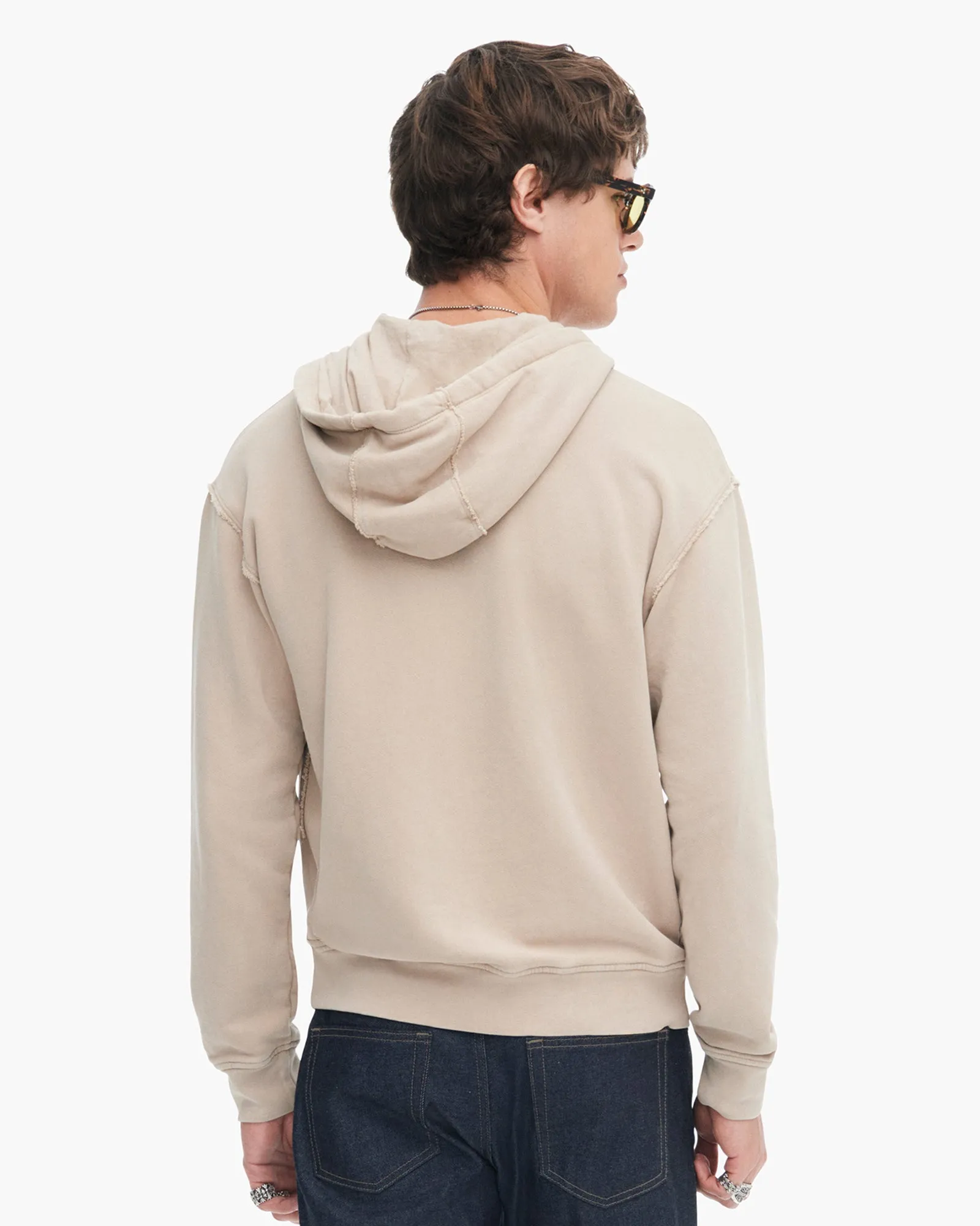French Terry with Pigment Wash Zip Hoodie - Dune sold by ATM product image thumbnail 4
