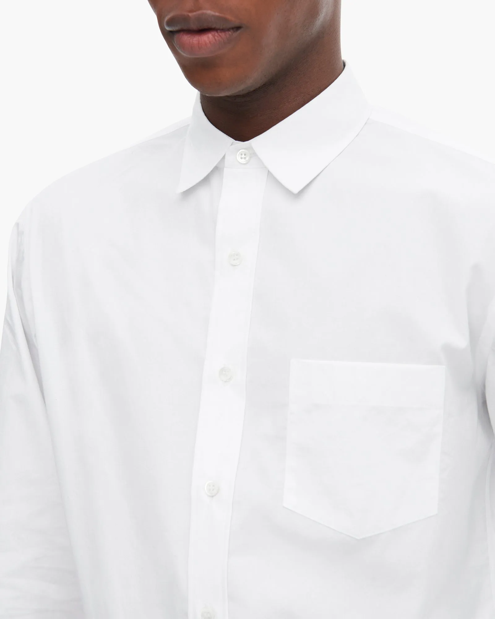 Cotton Poplin Button Down Shirt - White sold by ATM product image thumbnail 4