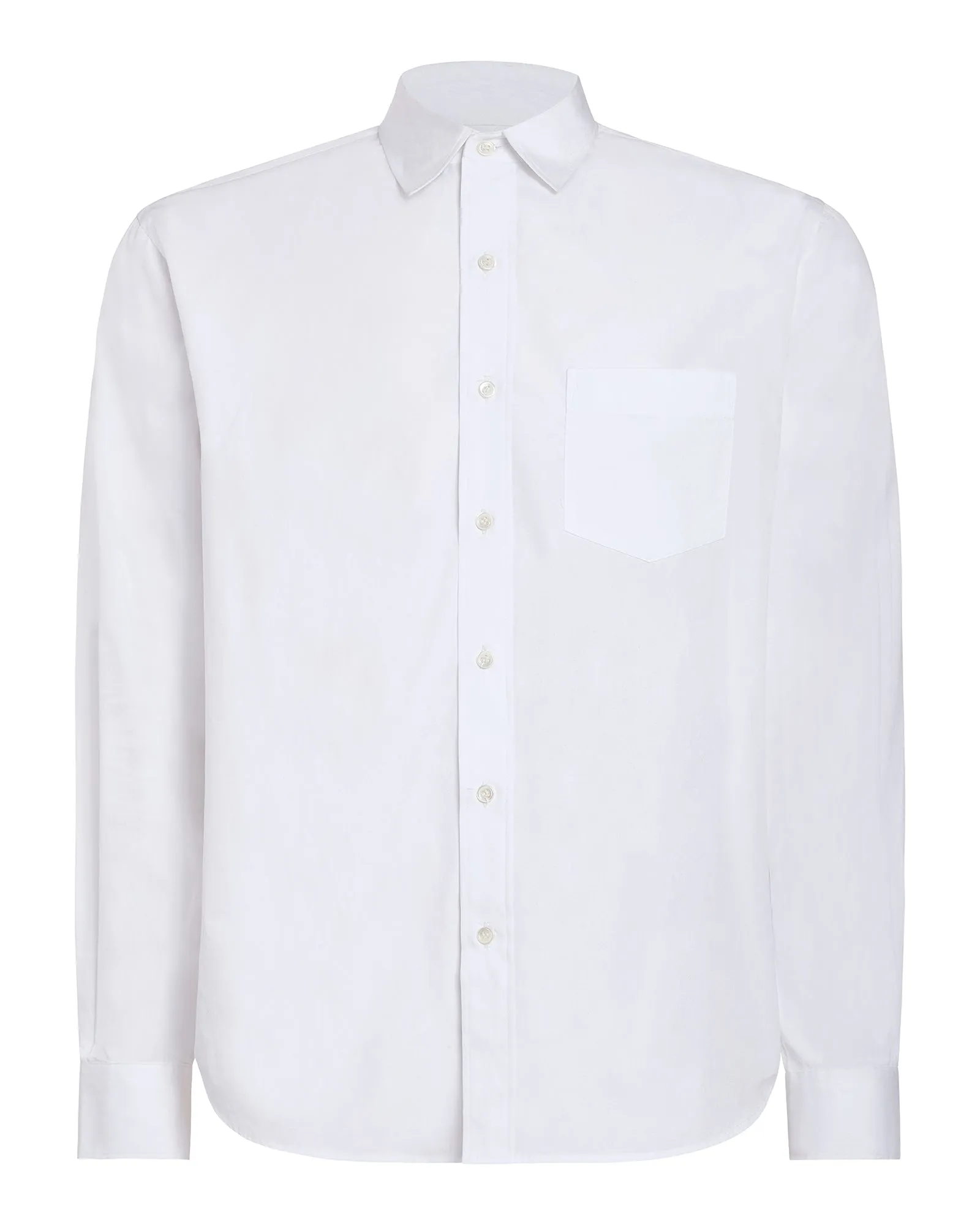 Cotton Poplin Button Down Shirt - White sold by ATM product image thumbnail 5
