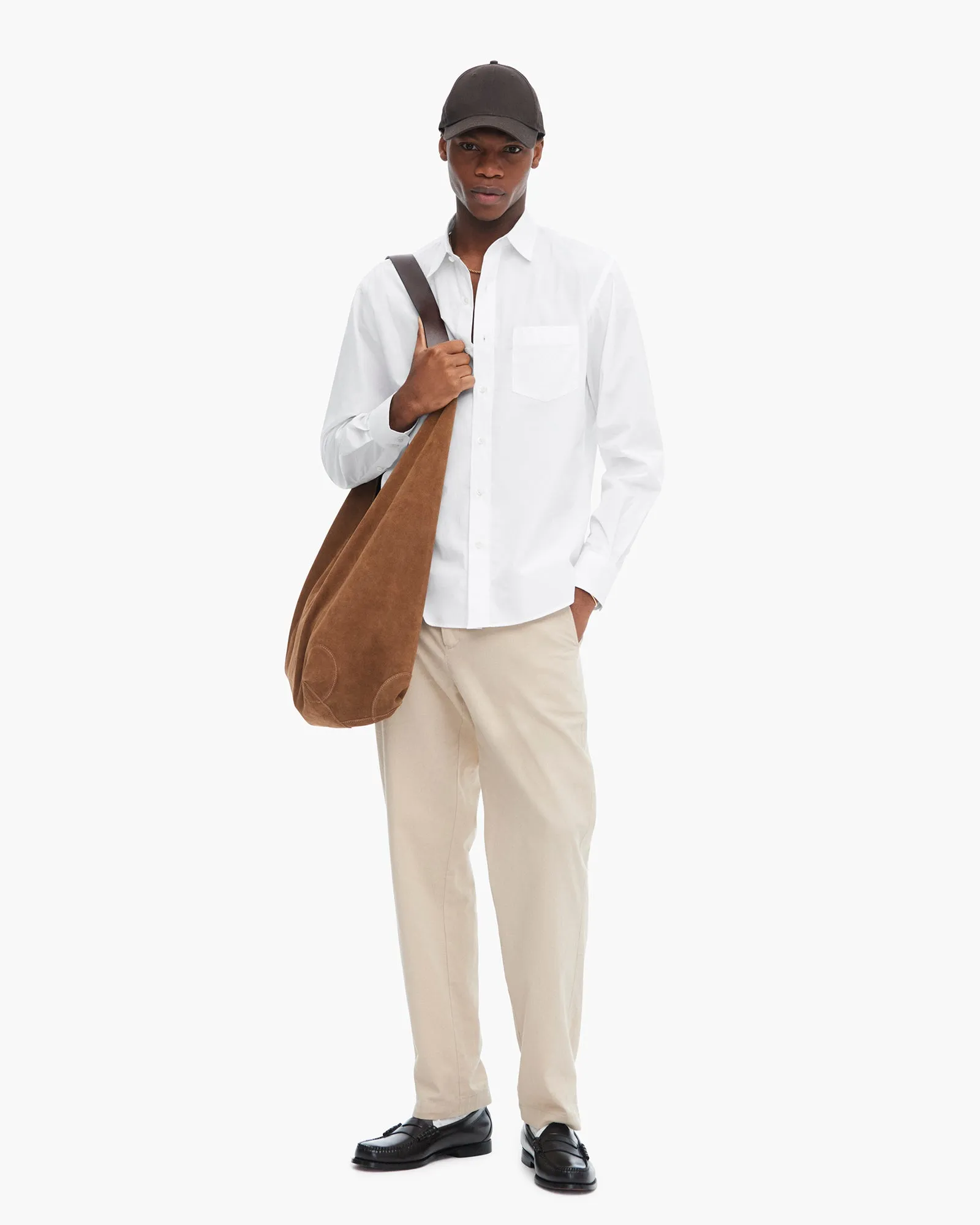 Cotton Poplin Button Down Shirt - White sold by ATM