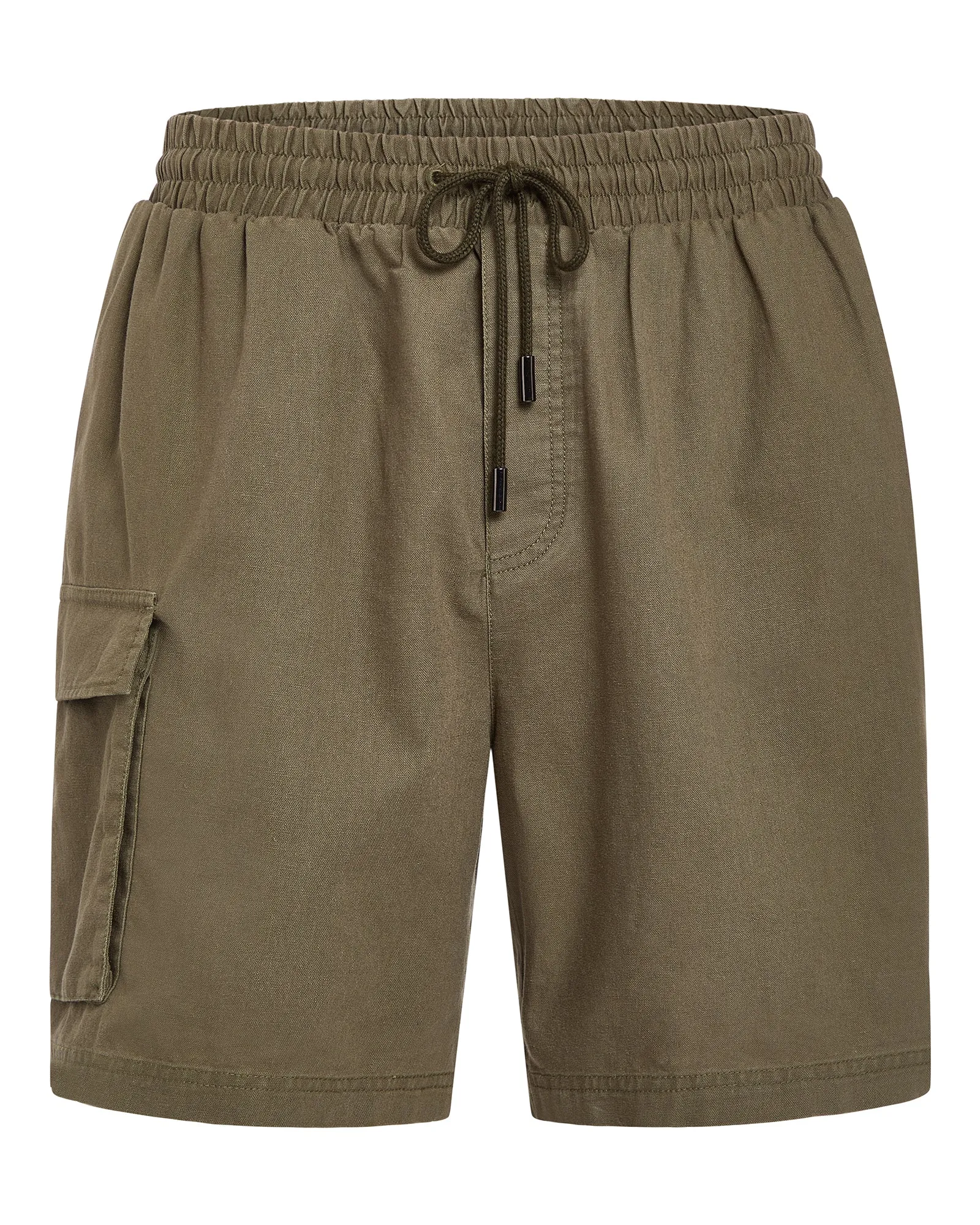 Linen Wash Pull-On Cargo Shorts - Army sold by ATM Anthony Thomas Melillo product image thumbnail 5