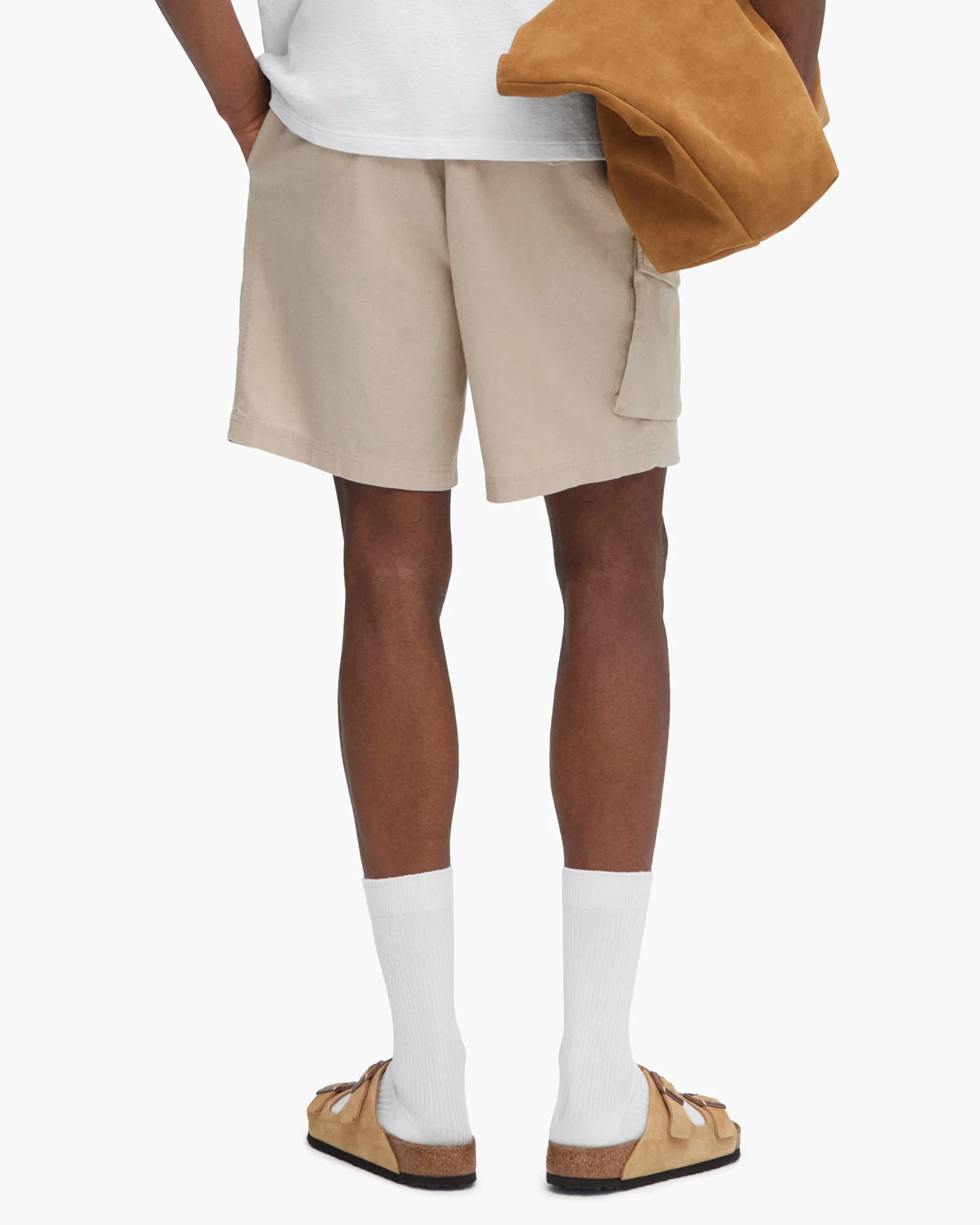 Linen Wash Pull-On Cargo Shorts - Dune sold by ATM Anthony Thomas Melillo product image thumbnail 3